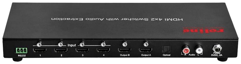 Roline 14.01.3579 4x2 Port HDMI-Matrix-Switch HDMI Fernbedienung 3840 x 2160 Pixel