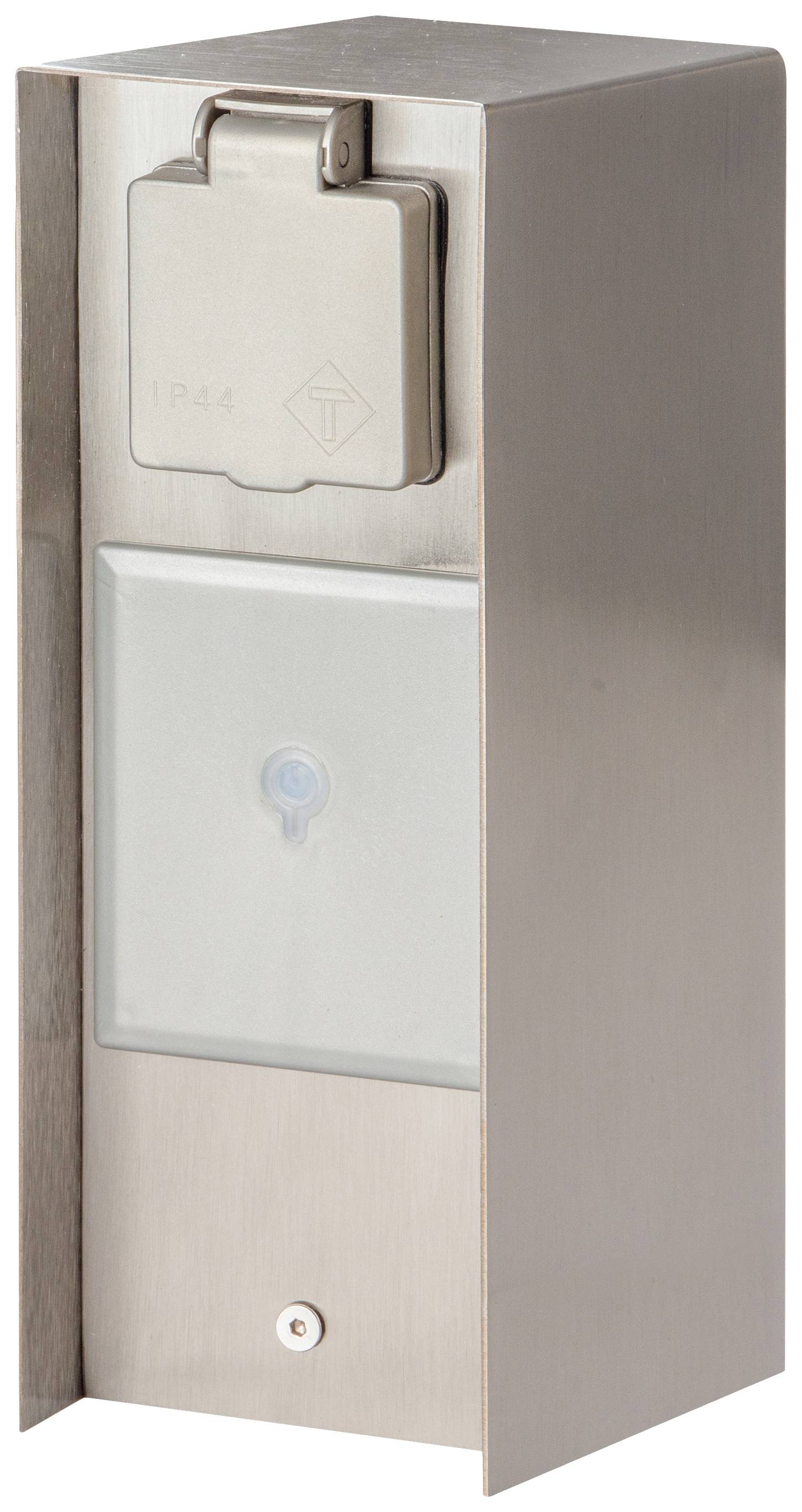 BOLD 10425 Gartensteckdose 3fach Edelstahl ohne Kabel, mit Schalter, mit Timer, per App steuerbar, programmierbar