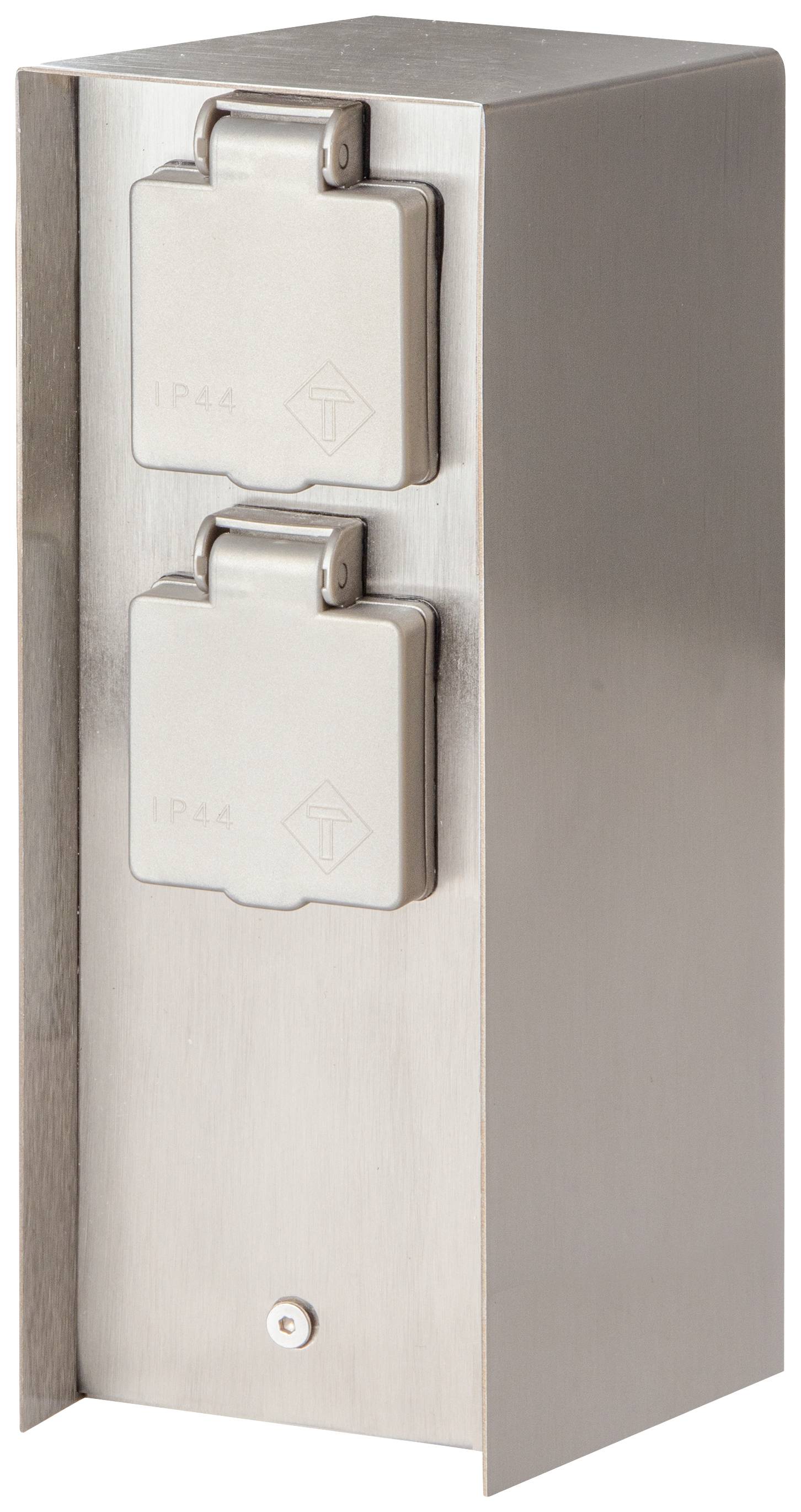 BOLD 10425 Gartensteckdose 3fach Edelstahl ohne Kabel, mit Schalter, mit Timer, per App steuerbar, programmierbar