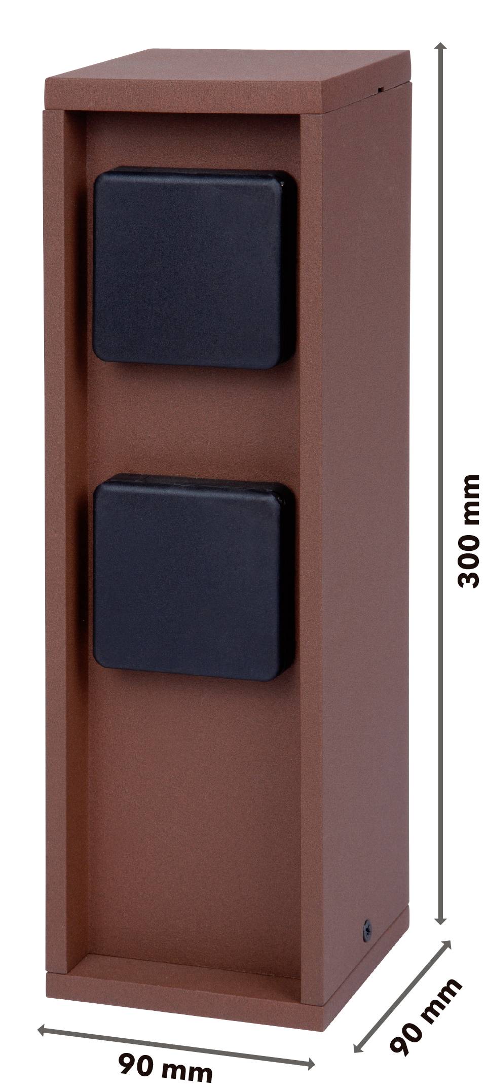 BOLD 10615 Gartensteckdose 2fach Rost ohne Kabel