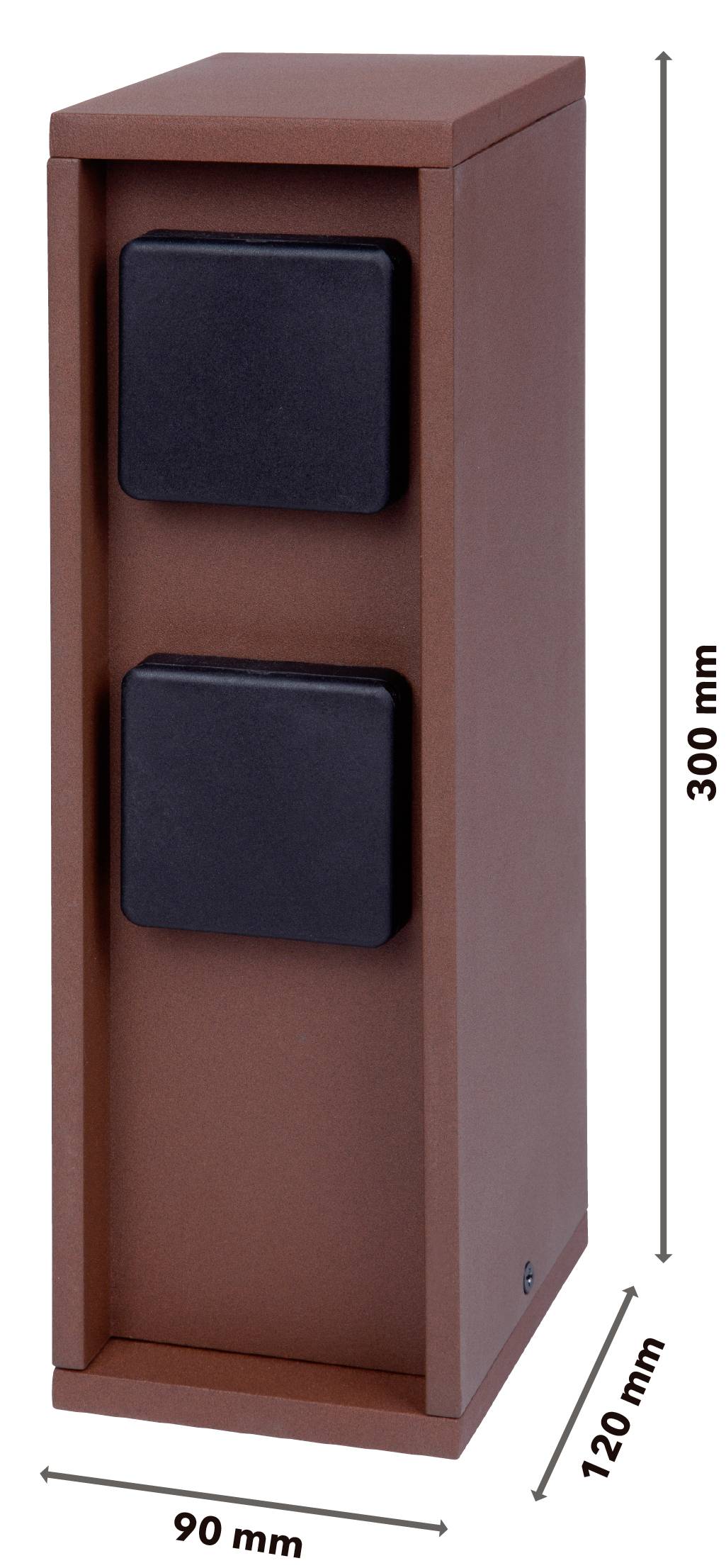 BOLD 10617 Gartensteckdose 4fach Rost ohne Kabel