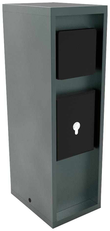 BOLD 10620 Gartensteckdose 3fach Anthrazit ohne Kabel, mit Schalter, mit Timer, per App steuerbar, programmierbar