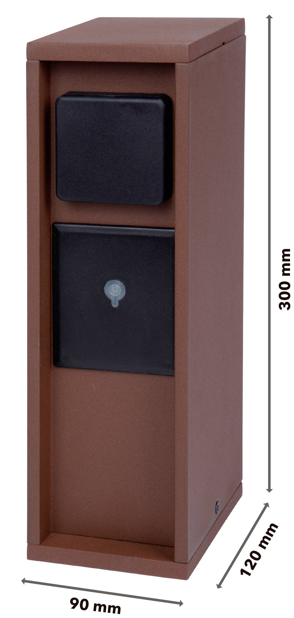 BOLD 10621 Gartensteckdose 3fach Rost ohne Kabel, mit Schalter, mit Timer, per App steuerbar, programmierbar