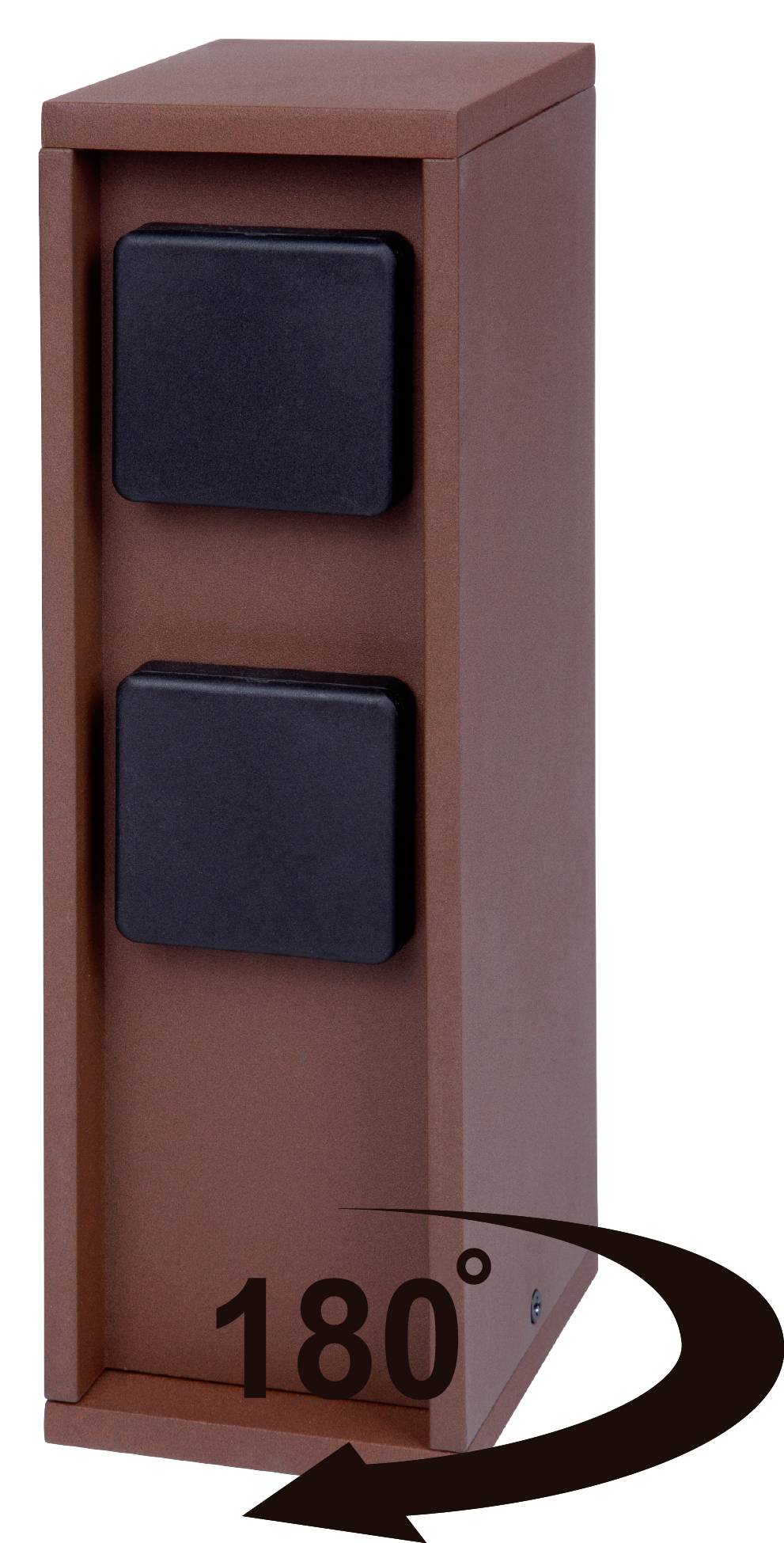 BOLD 10621 Gartensteckdose 3fach Rost ohne Kabel, mit Schalter, mit Timer, per App steuerbar, programmierbar