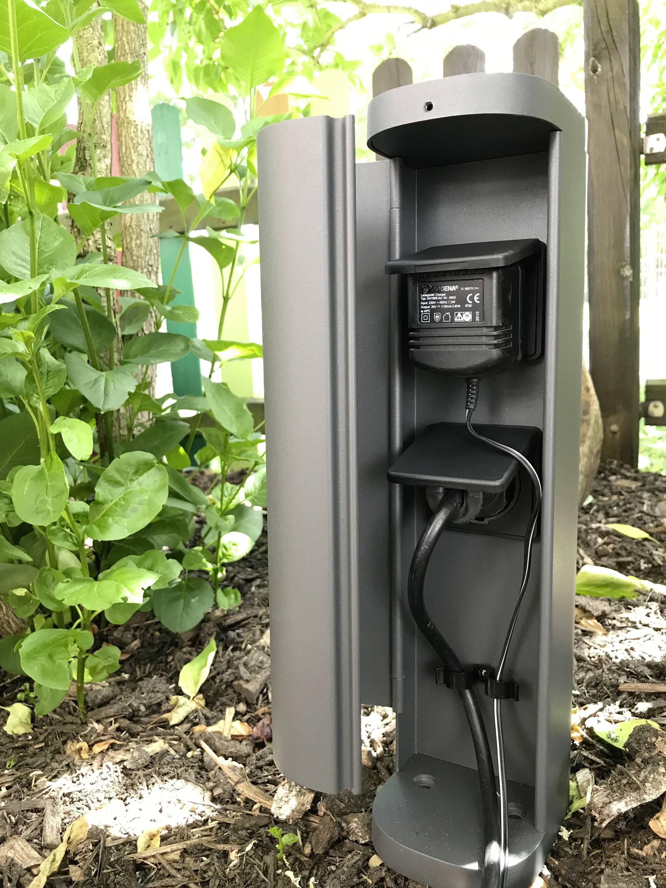 BOLD 10632 Gartensteckdose 2fach Anthrazit