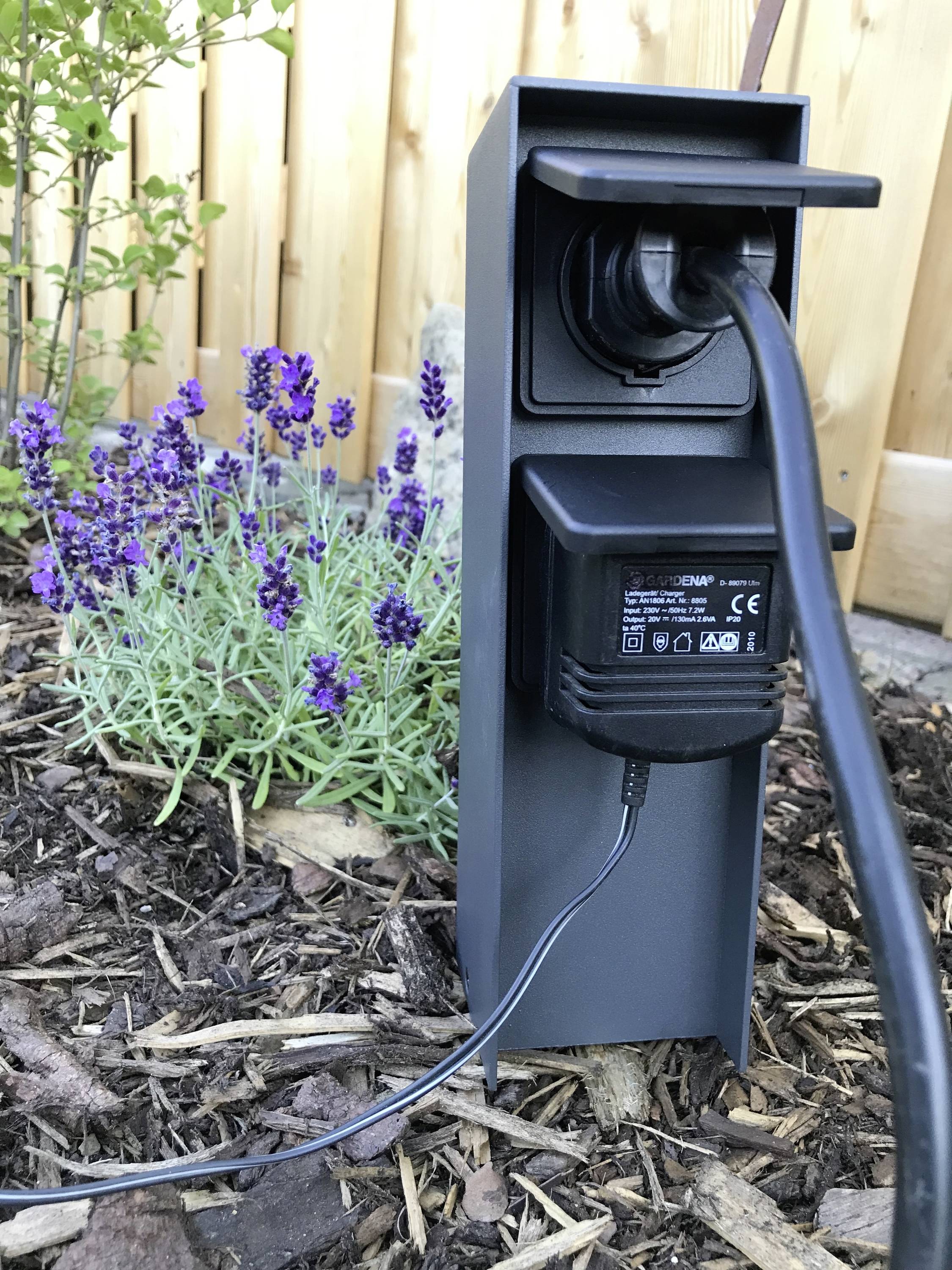 BOLD 11022 Gartensteckdose 2fach Anthrazit ohne Kabel