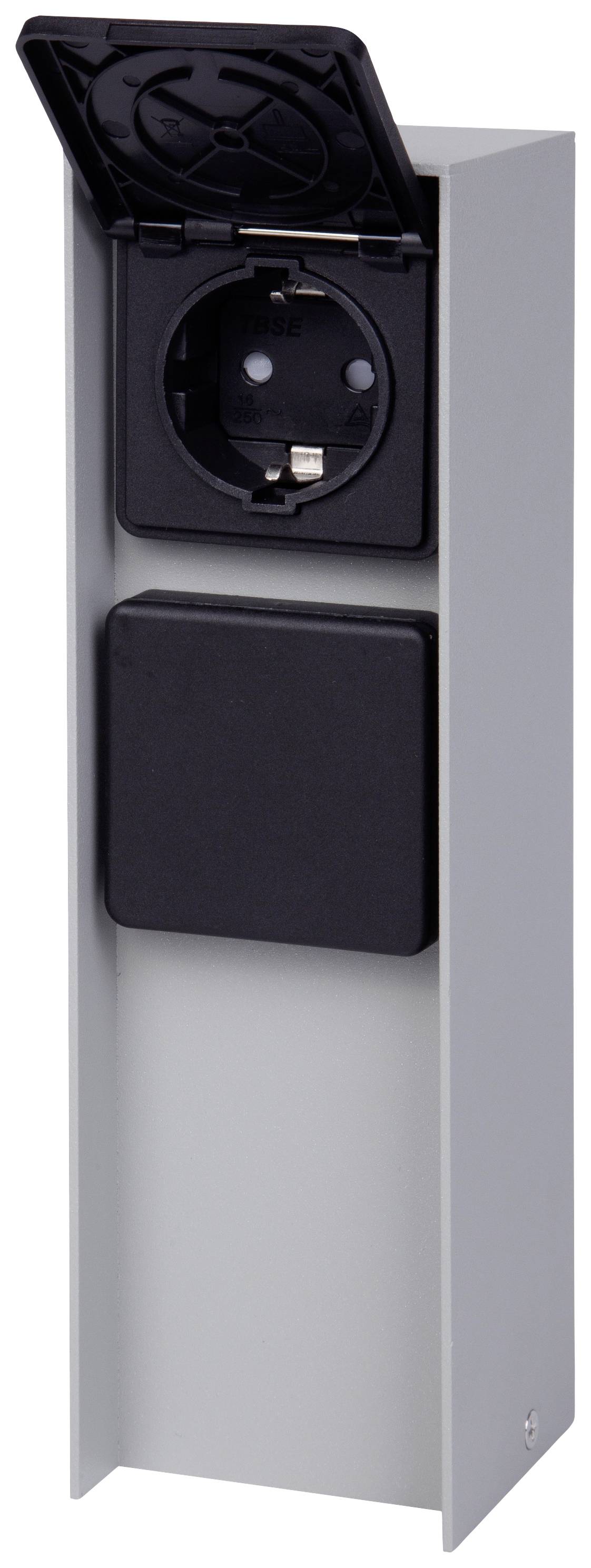 BOLD 11094 Gartensteckdose 2fach Hellgrau ohne Kabel