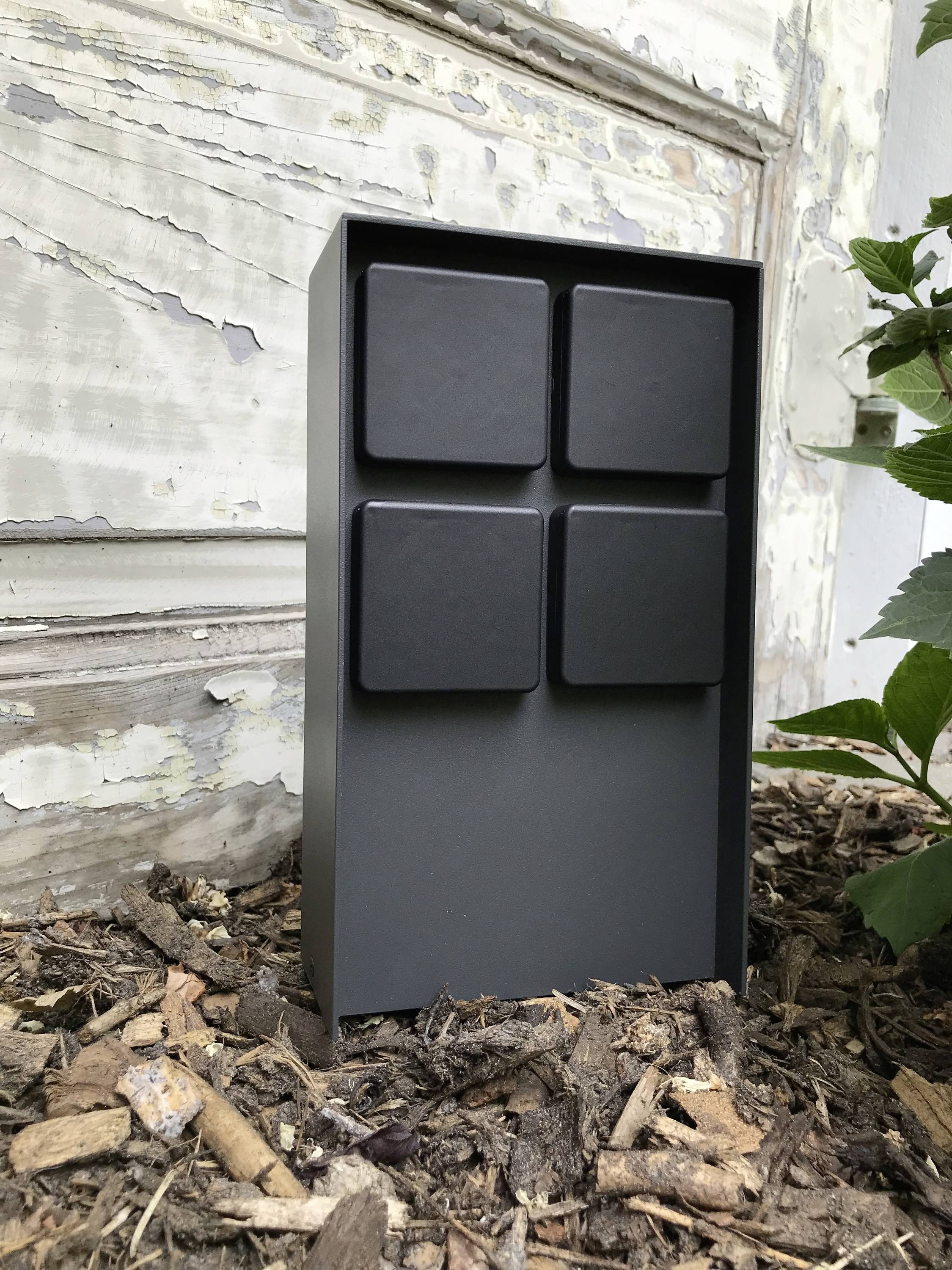 BOLD 11030 Gartensteckdose 4fach Anthrazit ohne Kabel