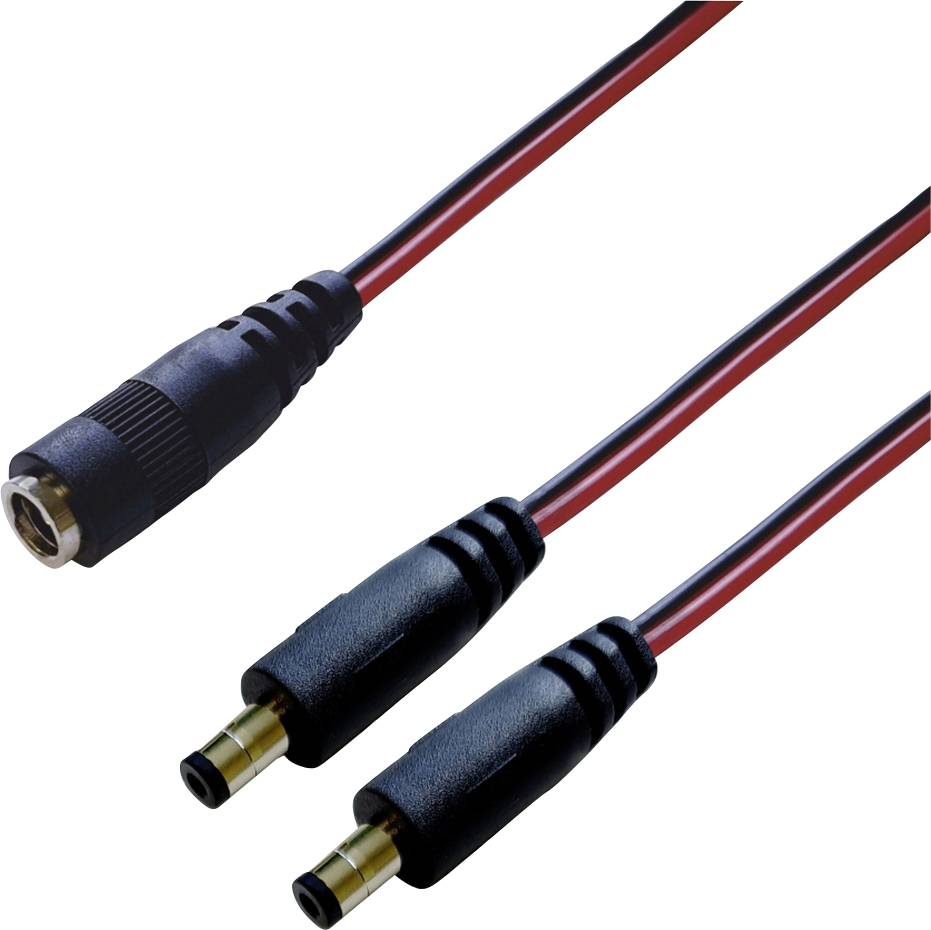BKL Electronic 075916 DC-Verteiler Niedervolt-Stecker - DC-Kupplung 5.5mm 2.1mm 0.30m 1 St. Single