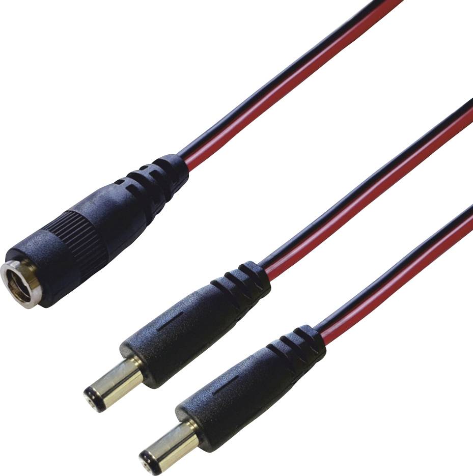 BKL Electronic 075921 DC-Verteiler Niedervolt-Stecker - DC-Kupplung 5.5mm 2.5mm 0.30m 1 St. Single