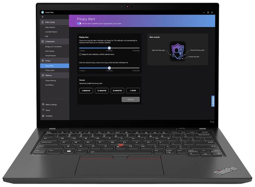 Lenovo Notebook ThinkPad T14 G4 35.6 cm (14 Zoll) WUXGA Intel® Core™ i5 i5-1335U 16 GB RAM 512 GB SSD Deutsch, QWERTZ Schwarz 21HD004KGE