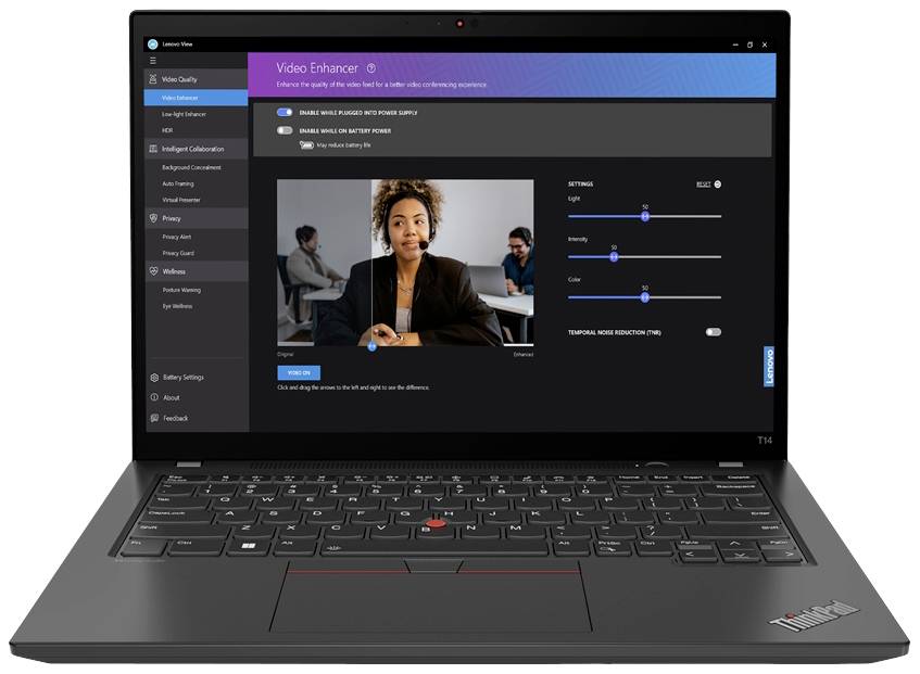 Lenovo Notebook ThinkPad T14 G4 35.6 cm (14 Zoll) WUXGA Intel® Core™ i5 i5-1335U 16 GB RAM 512 GB SSD Deutsch, QWERTZ Schwarz 21HD004KGE