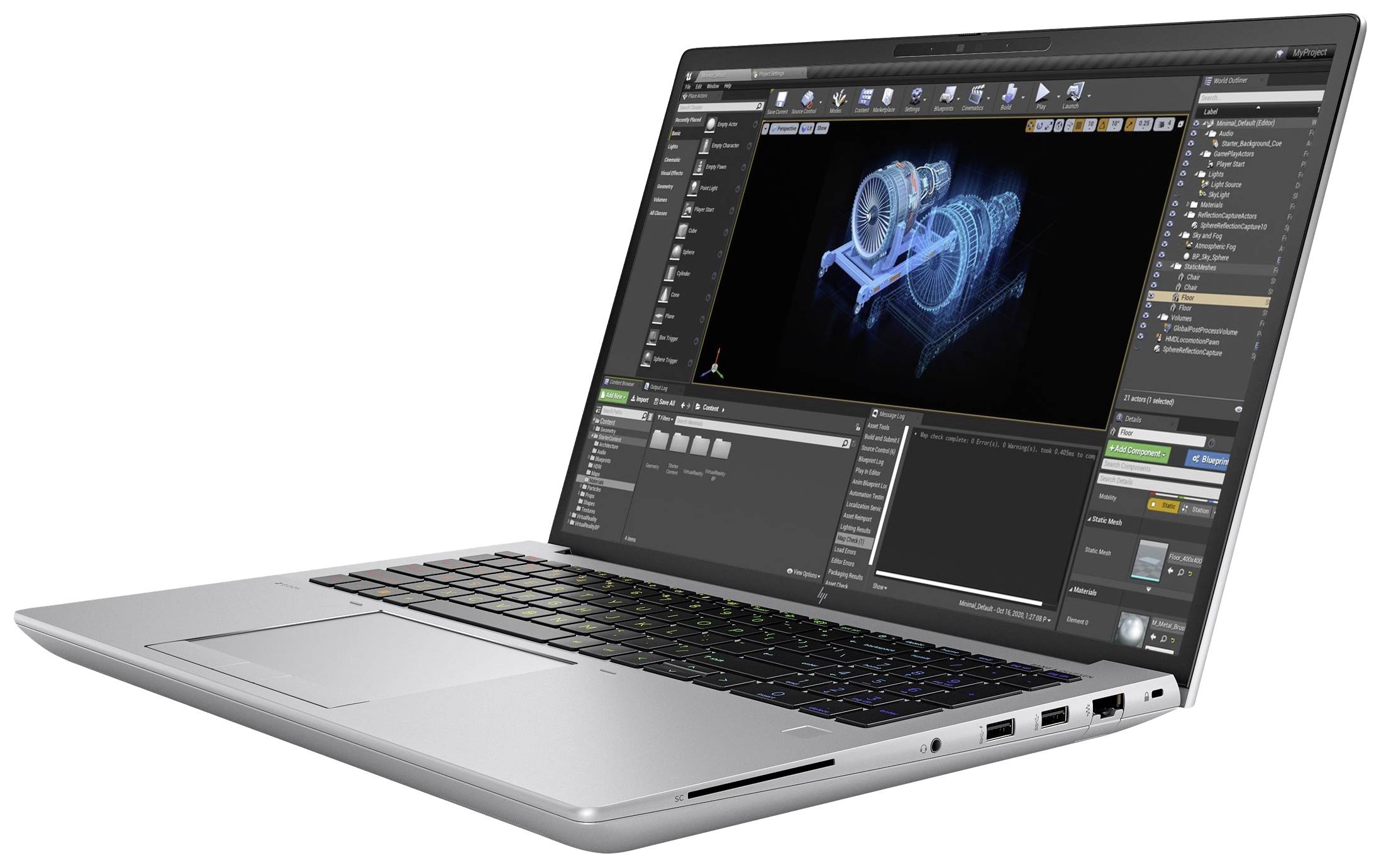 HP Workstation Notebook ZBook Fury 16 G10 40.6 cm (16 Zoll) WUXGA Intel® Core™ i9 i9-12950HX 32 GB RAM 1 TB SSD Deutsch, QWERTZ Silber 62V