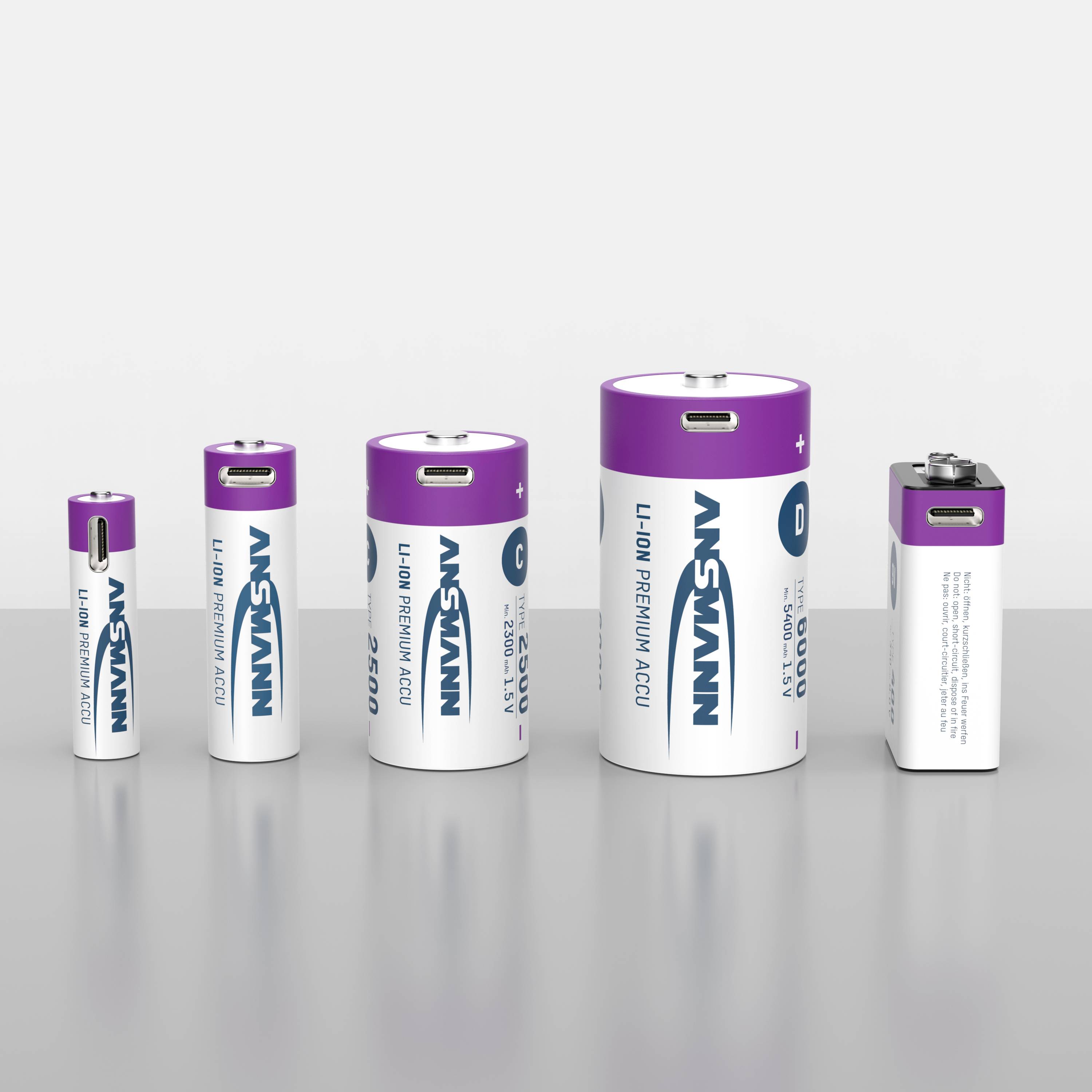 Ansmann LR20 USB-C Mono (D)-Akku Li-Ion 6000 mAh 1.5 V 2 St.