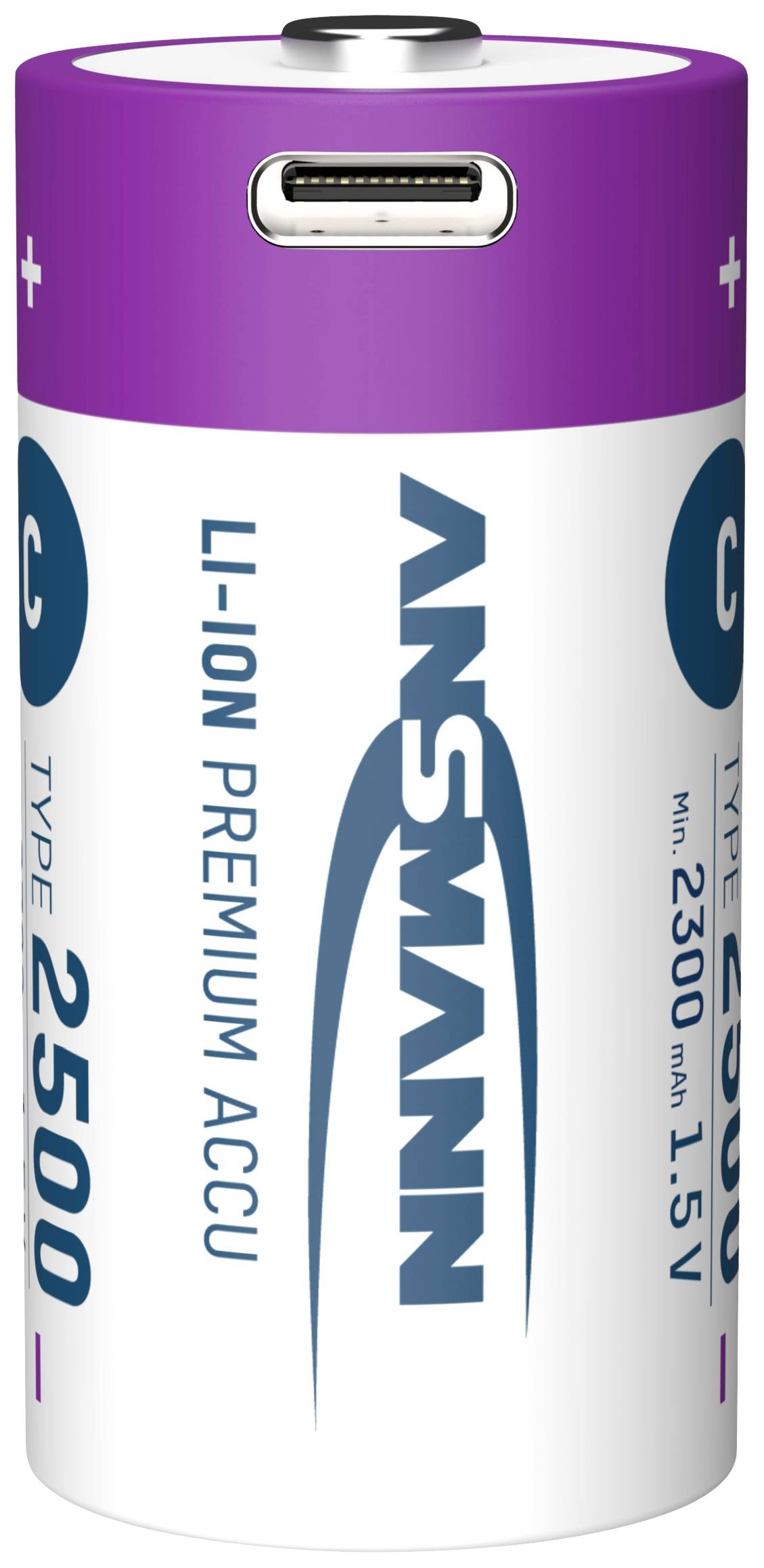 Ansmann LR15 USB-C Baby (C)-Akku Li-Ion 2500 mAh 1.5 V 2 St.