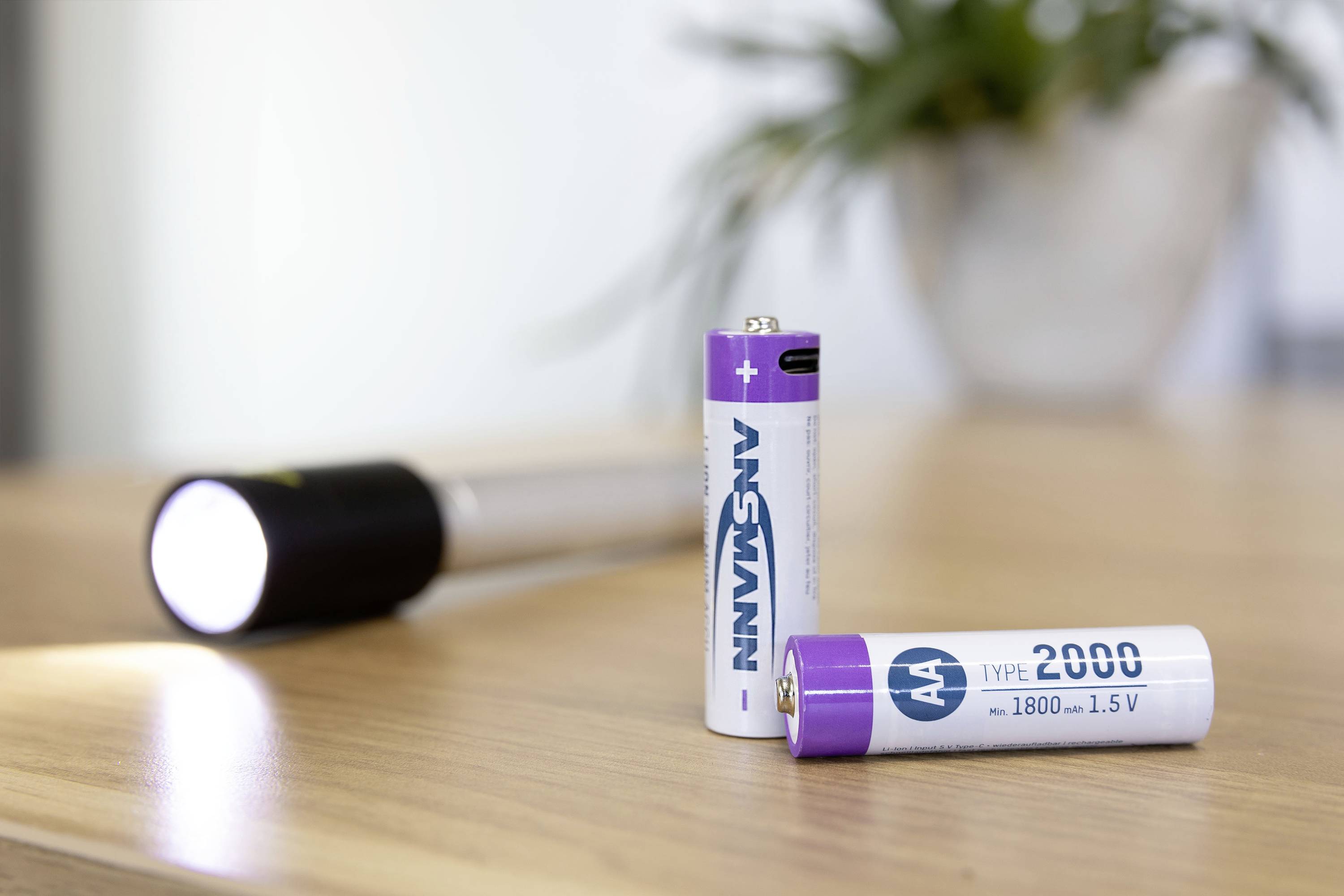 Ansmann USB-C® Akku Li-Ion 2000 mAh 1.5V 4St.