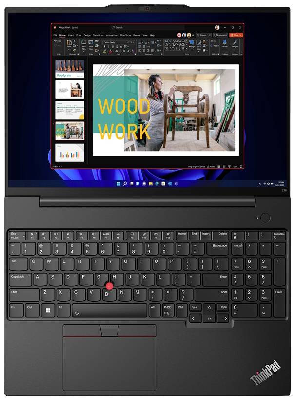 Lenovo Notebook ThinkPad E16 Gen 1 40.6 cm (16 Zoll) WUXGA AMD Ryzen 7 7730U 16 GB RAM 1 TB SSD Deutsch, QWERTZ Schwarz 21JT0037GE