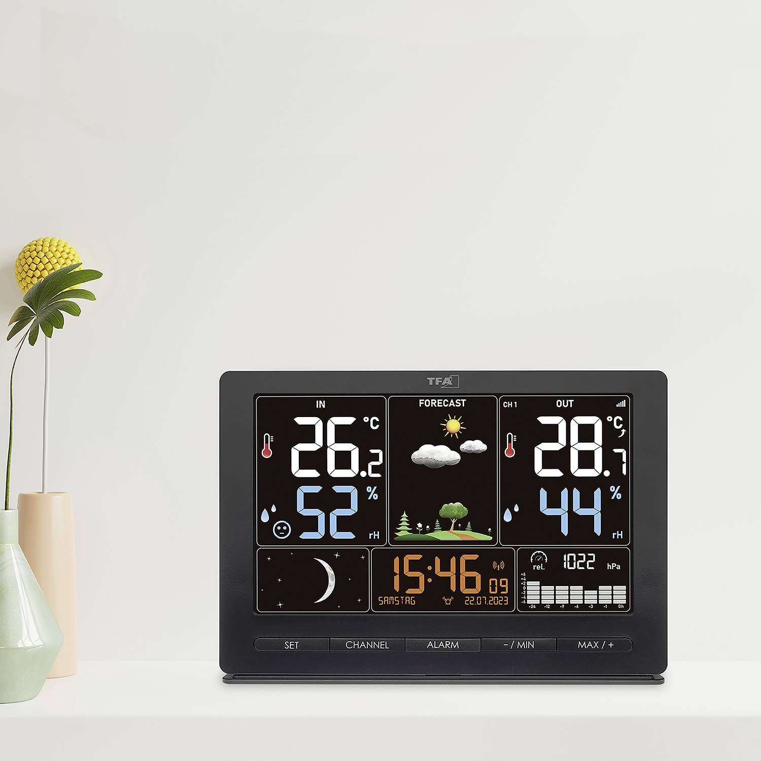 TFA Dostmann SEASON 2 35.1118.01 Funk-Wetterstation Vorhersage für 12 bis 24 Stunden Anzahl Sensoren max. 3St.