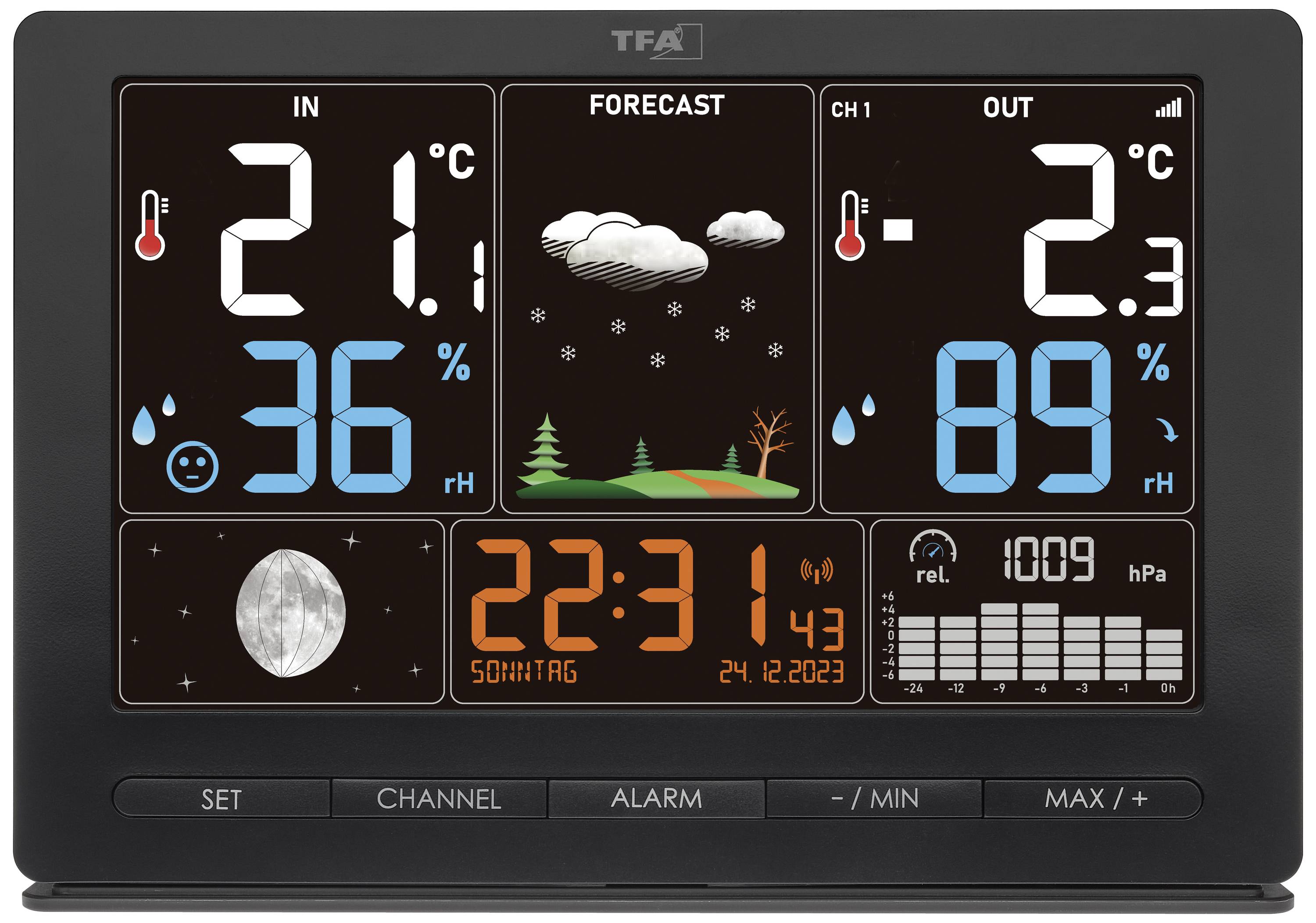 TFA Dostmann SEASON 2 35.1118.01 Funk-Wetterstation Vorhersage für 12 bis 24 Stunden Anzahl Sensoren max. 3St.