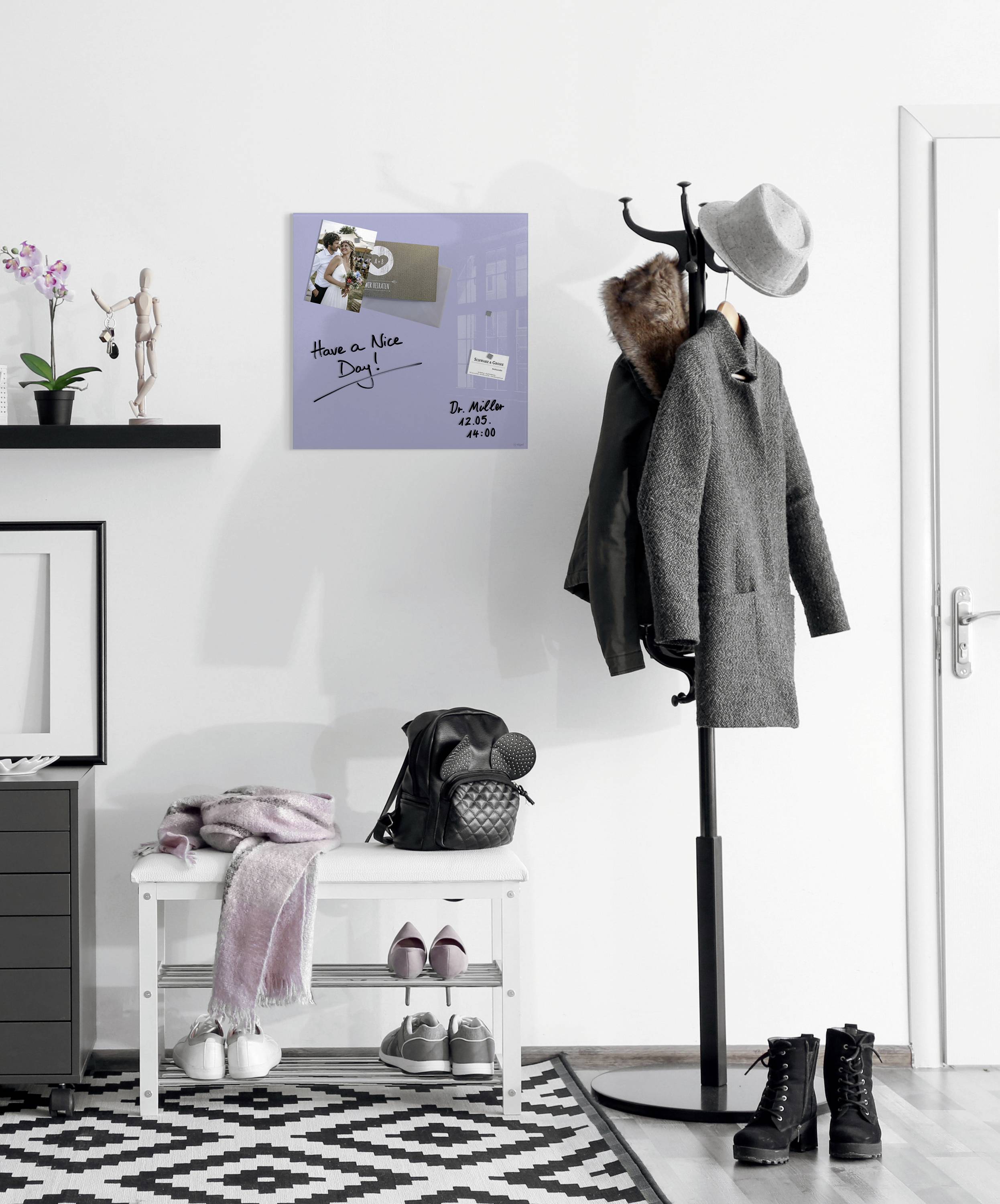 Sigel Glas-Magnettafel Artverum (B x H) 48 cm x 48 cm Lavendel GL119