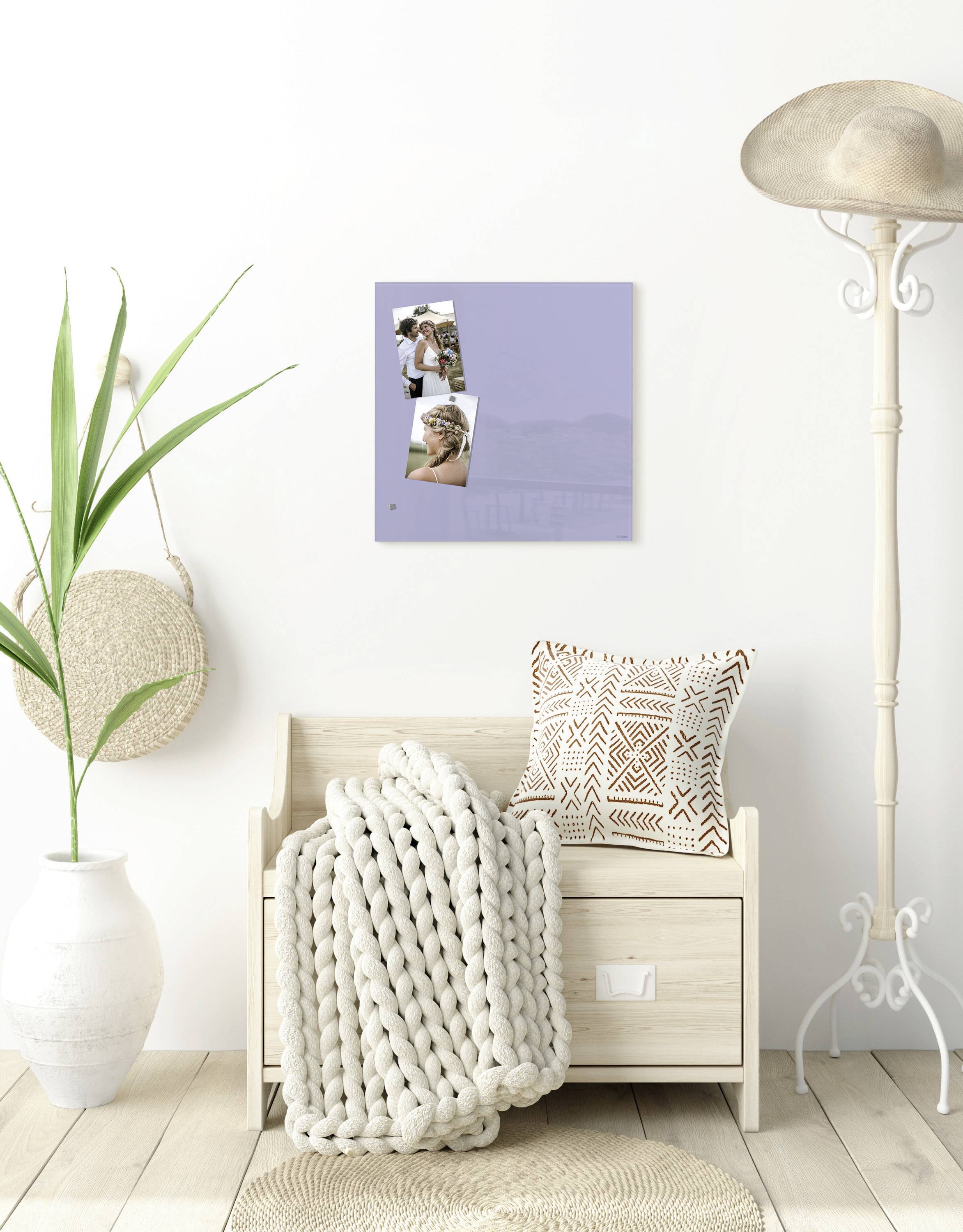 Sigel Glas-Magnettafel Artverum (B x H) 48 cm x 48 cm Lavendel GL119