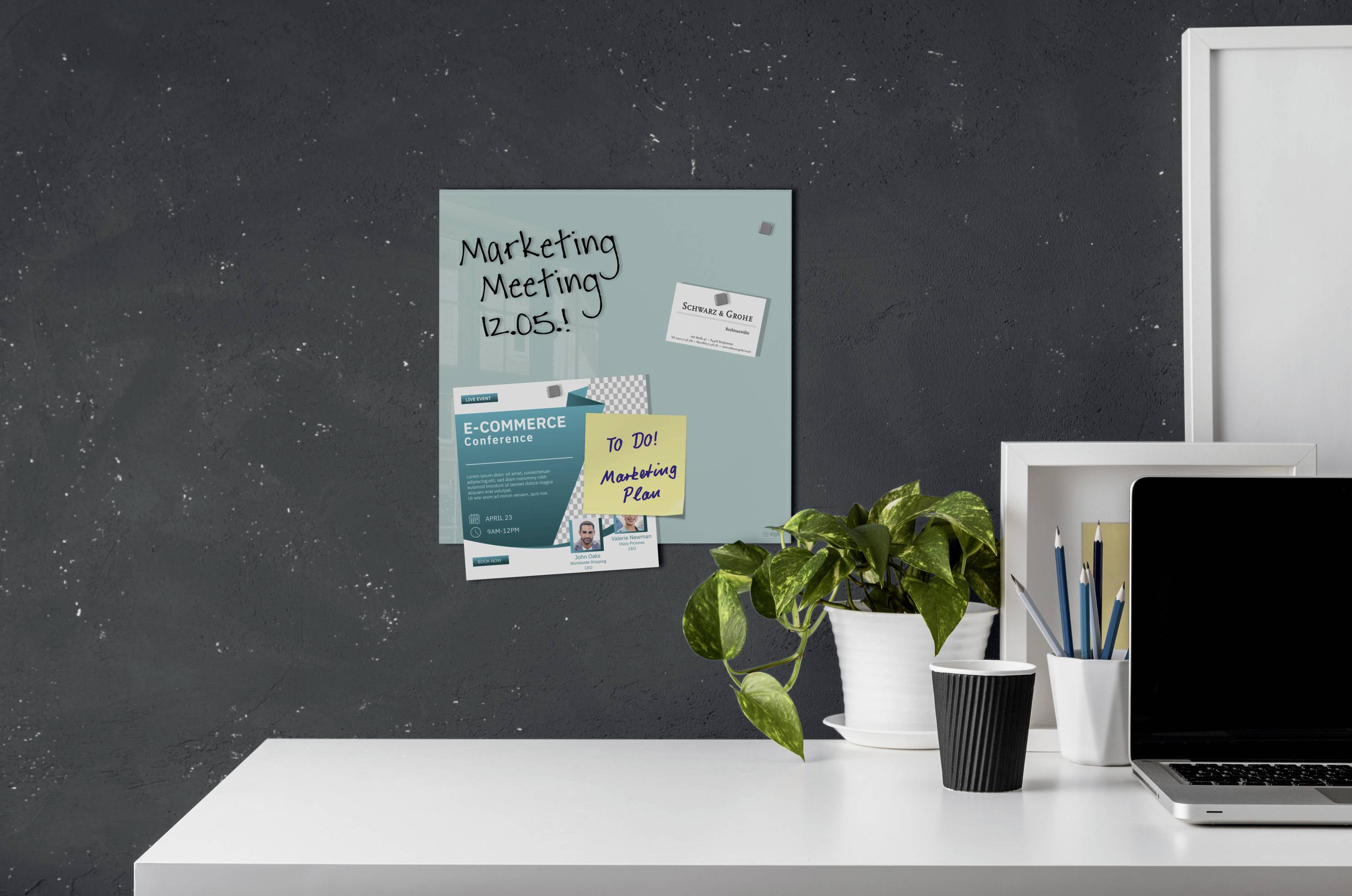 Sigel Glas-Magnettafel Artverum (B x H) 30 cm x 30 cm Aquamarin GL133