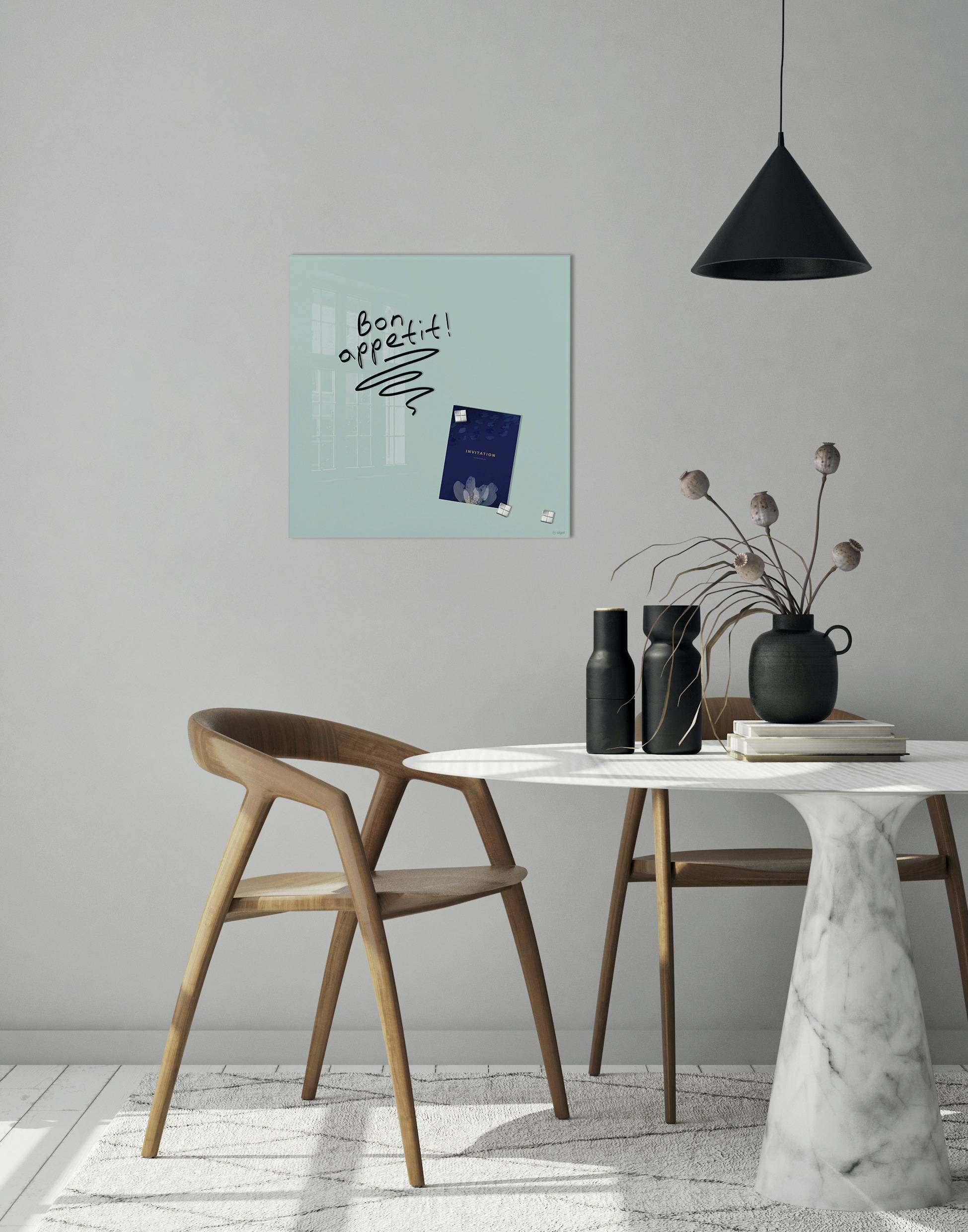 Sigel Glas-Magnettafel Artverum (B x H) 48 cm x 48 cm Aquamarin GL143