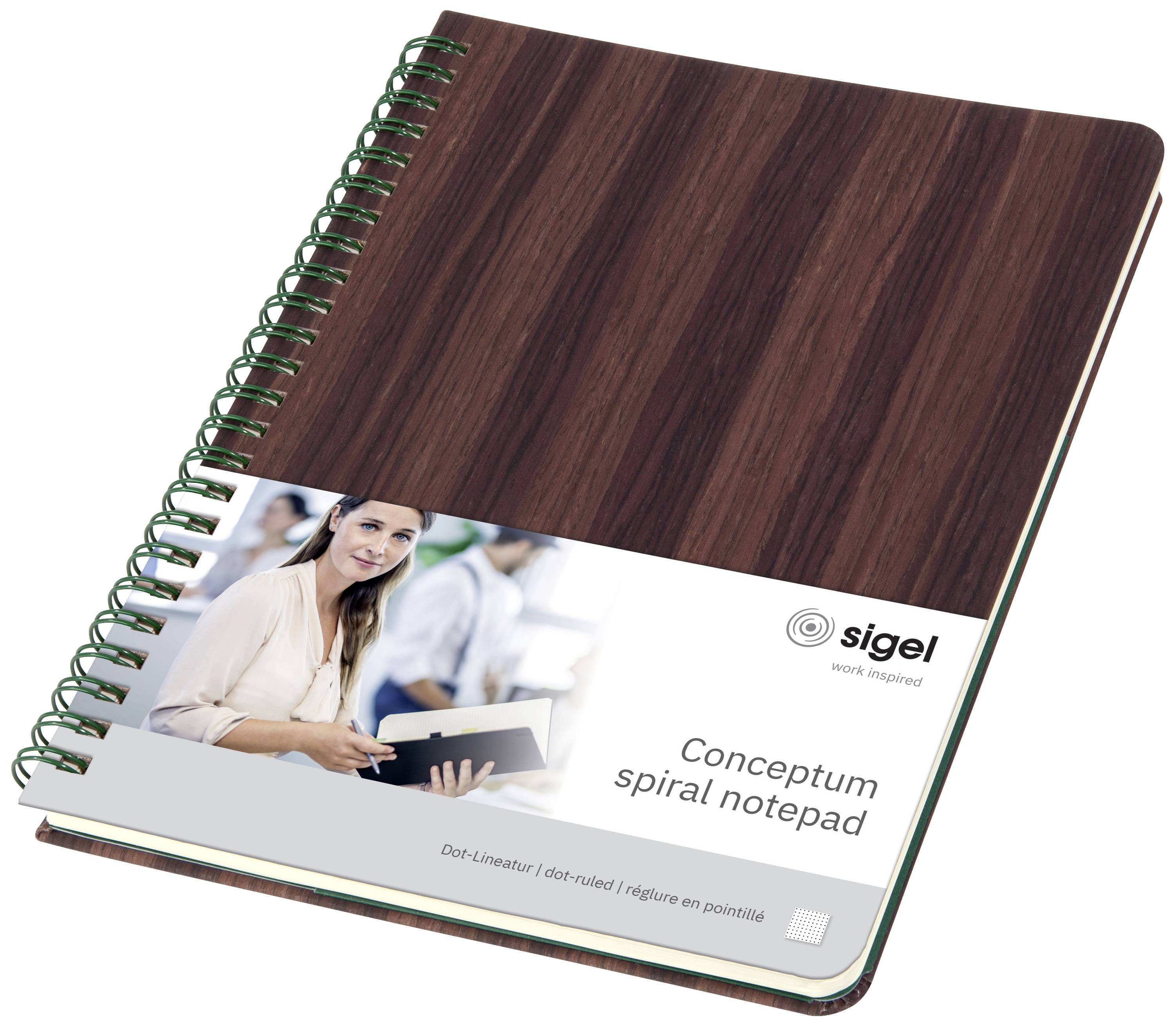 Sigel Spiralblock Conceptum CO675 Hardcover Braun DIN A5 Punktraster Anzahl der Blätter: 160