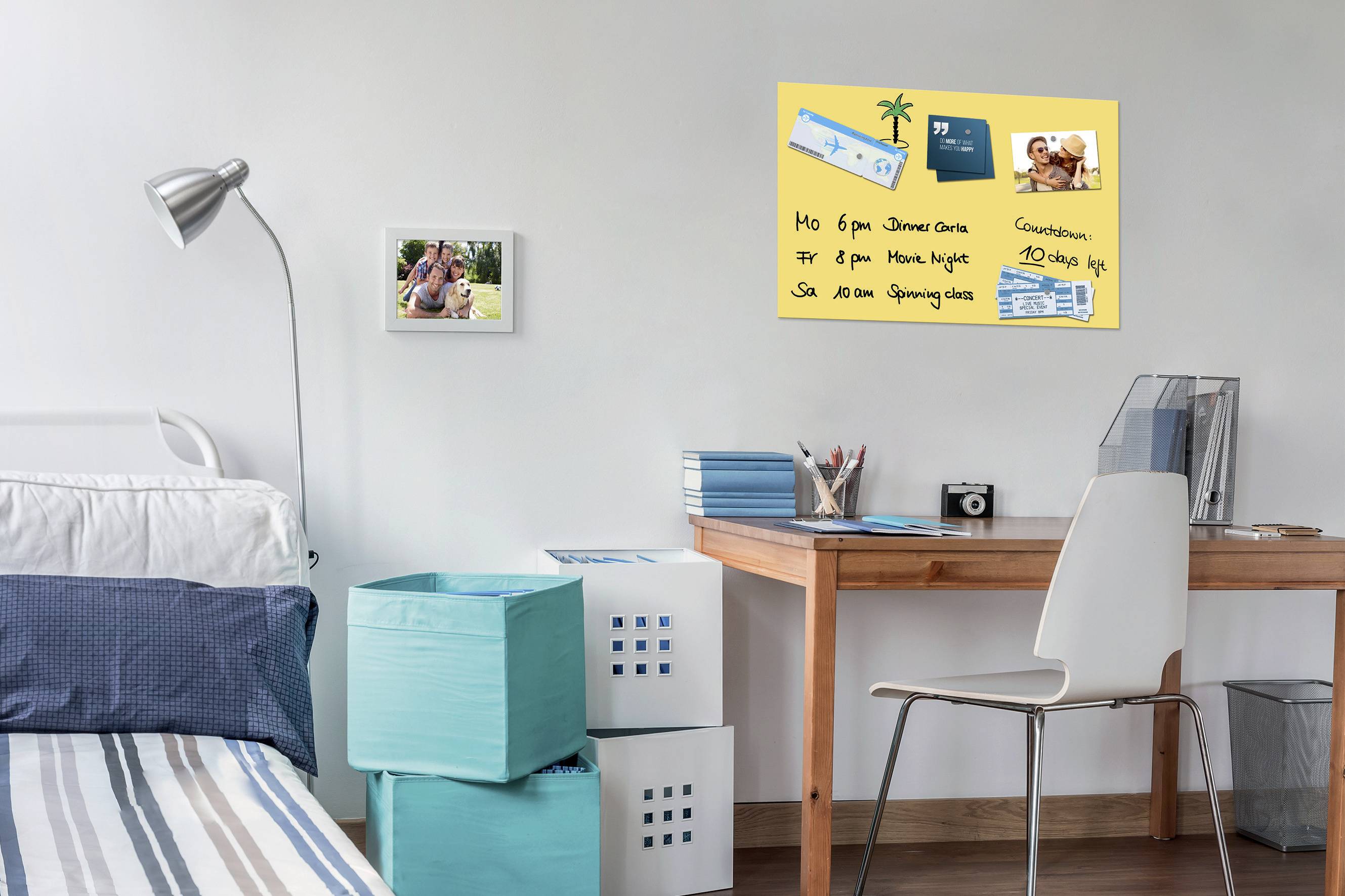 BE! Board Glas-Magnettafel (B x H) 60 cm x 40 cm Gelb B1208