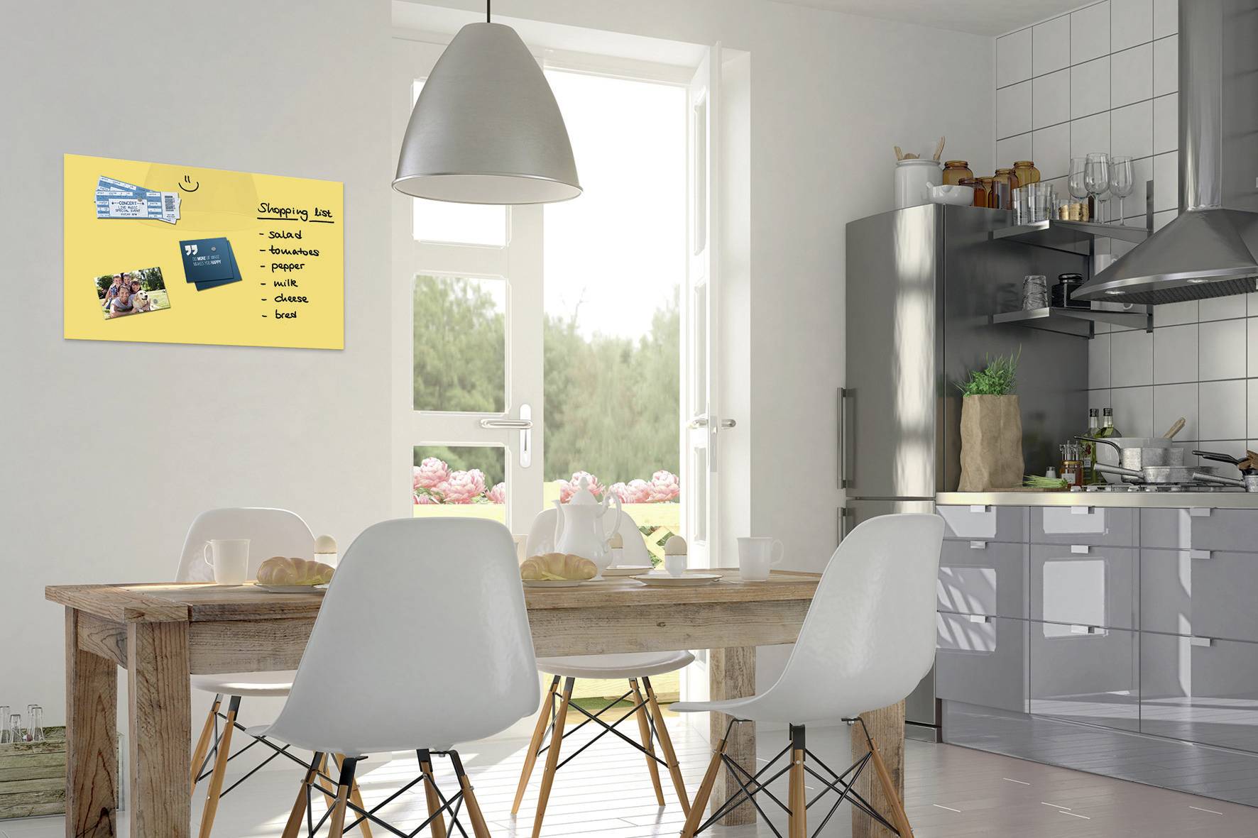 BE! Board Glas-Magnettafel (B x H) 60 cm x 40 cm Gelb B1208