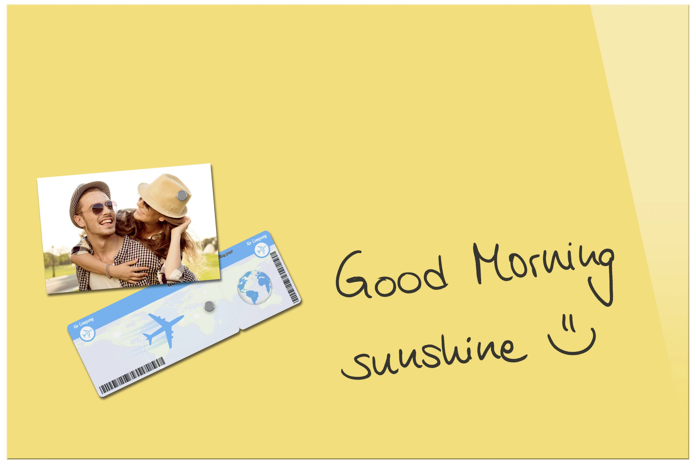 BE! Board Glas-Magnettafel (B x H) 60 cm x 40 cm Gelb B1208