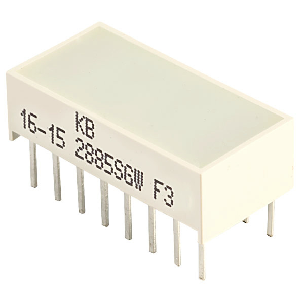 Kingbright KB-2885SGW LED-Bargraph 8fach Grün (L x B x H) 20.04 x 9.94 x 6.12 mm