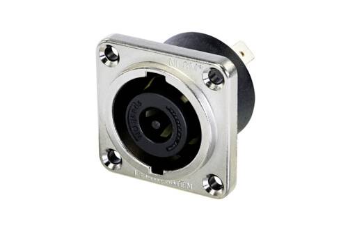 Neutrik NLT8MPXX Lautsprecher-Steckverbinder Flanschbuchse, Kontakte gerade Polzahl: 8 Schwarz, Silber 1St.