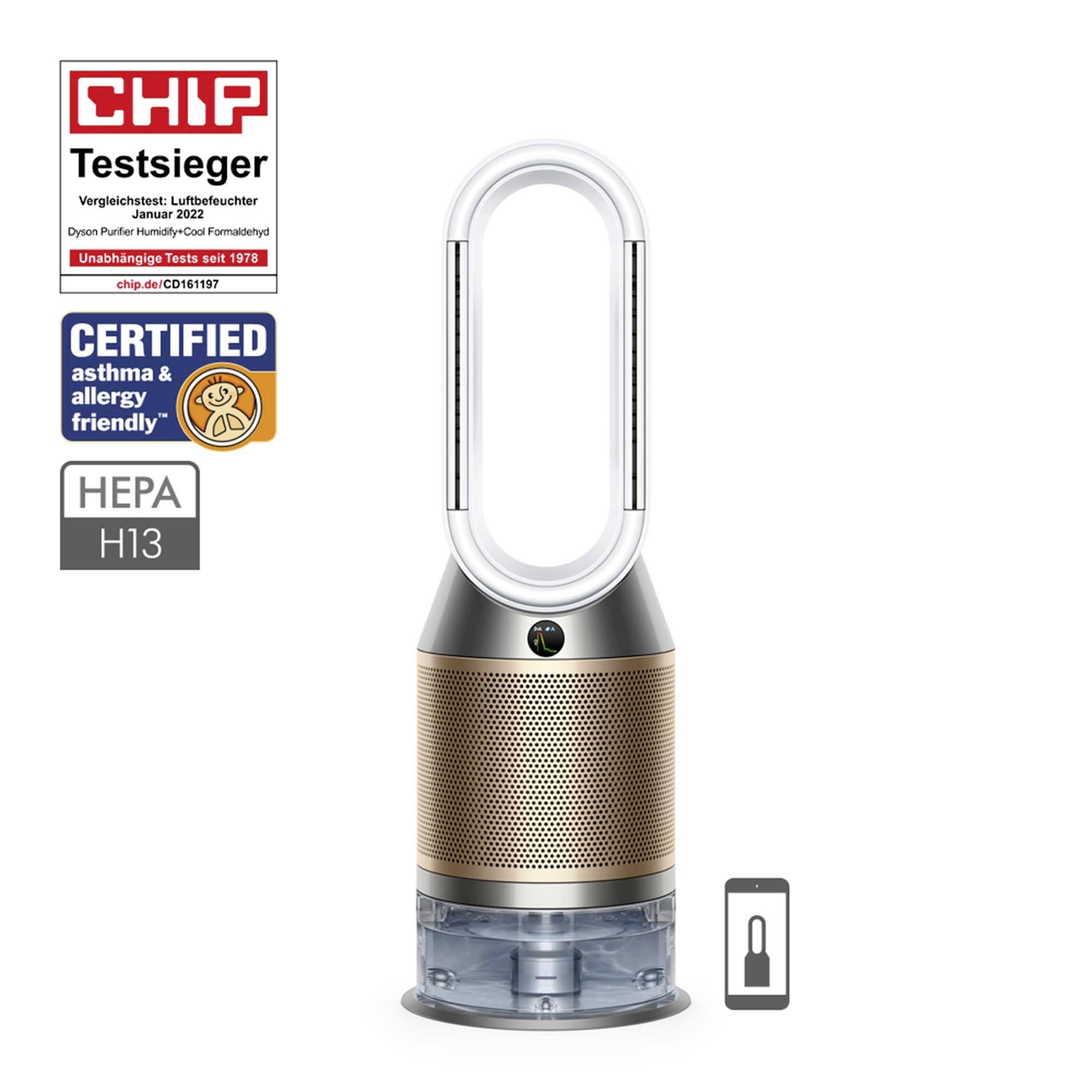 dyson PH04 Purifier Humidify+Cool Formaldehyde Luftbefeuchter 1 St. Weiß, Gold