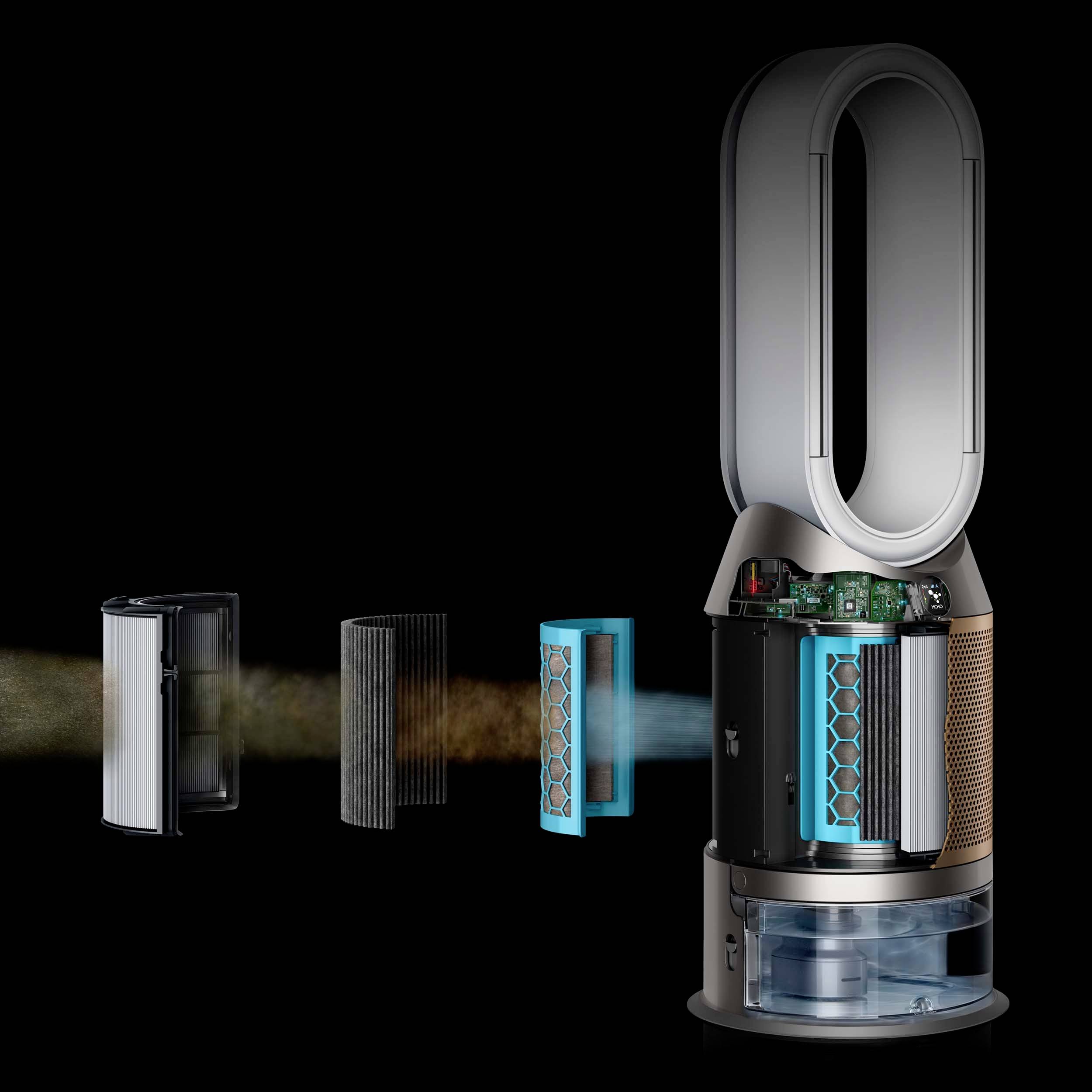 dyson PH04 Purifier Humidify+Cool Formaldehyde Luftbefeuchter 1 St. Weiß, Gold