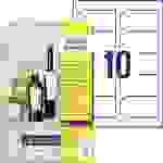 Avery-Zweckform T2002-10 Anhänger-Etiketten 90 x 50 mm Karton Ultra-Weiß 100 St. Nicht klebend Farb