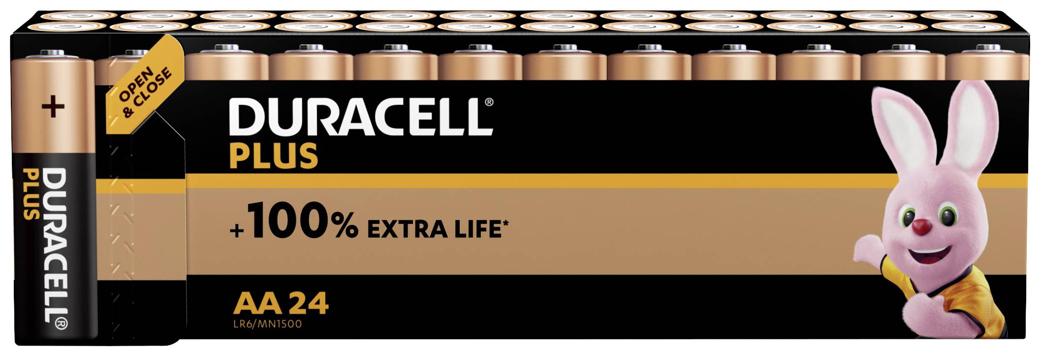Duracell Plus Power Mignon (AA)-Batterie Alkali-Mangan 1.5V 24St.