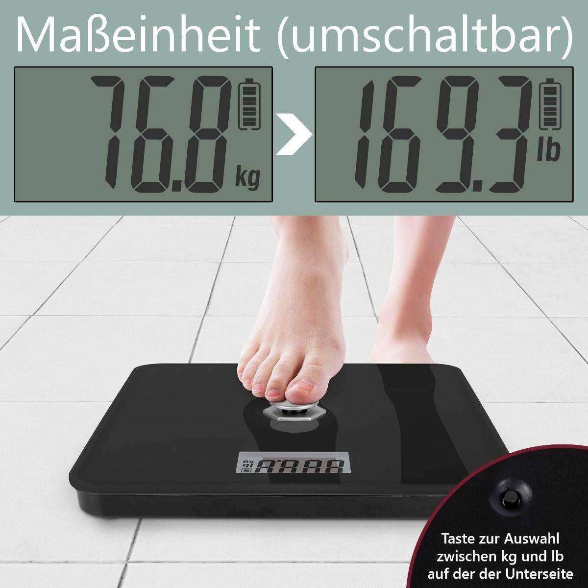 Profi-Care PC-PW 3112 Personenwaage digital Wägebereich (max.)=180kg Schwarz