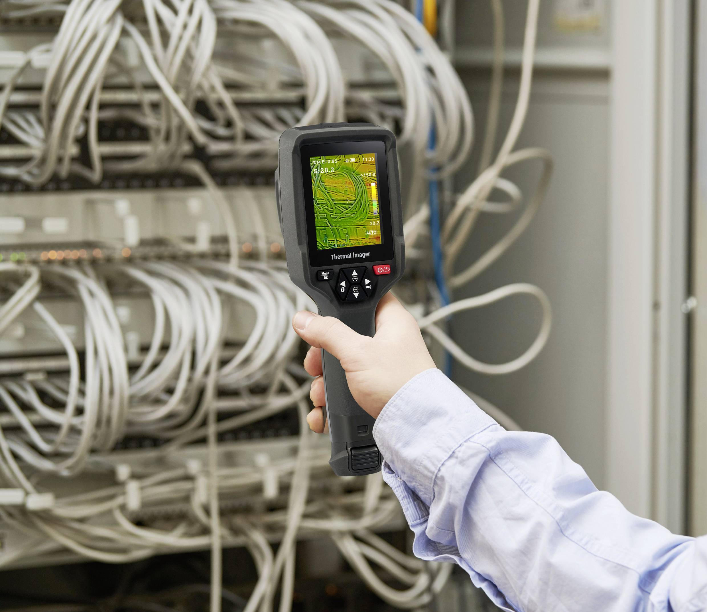 VOLTCRAFT WB-310 Wärmebildkamera -20 bis 550°C 160 x 120 Pixel 25Hz integrierte Digitalkamera, WiFi, Integrierte LED-Lampe