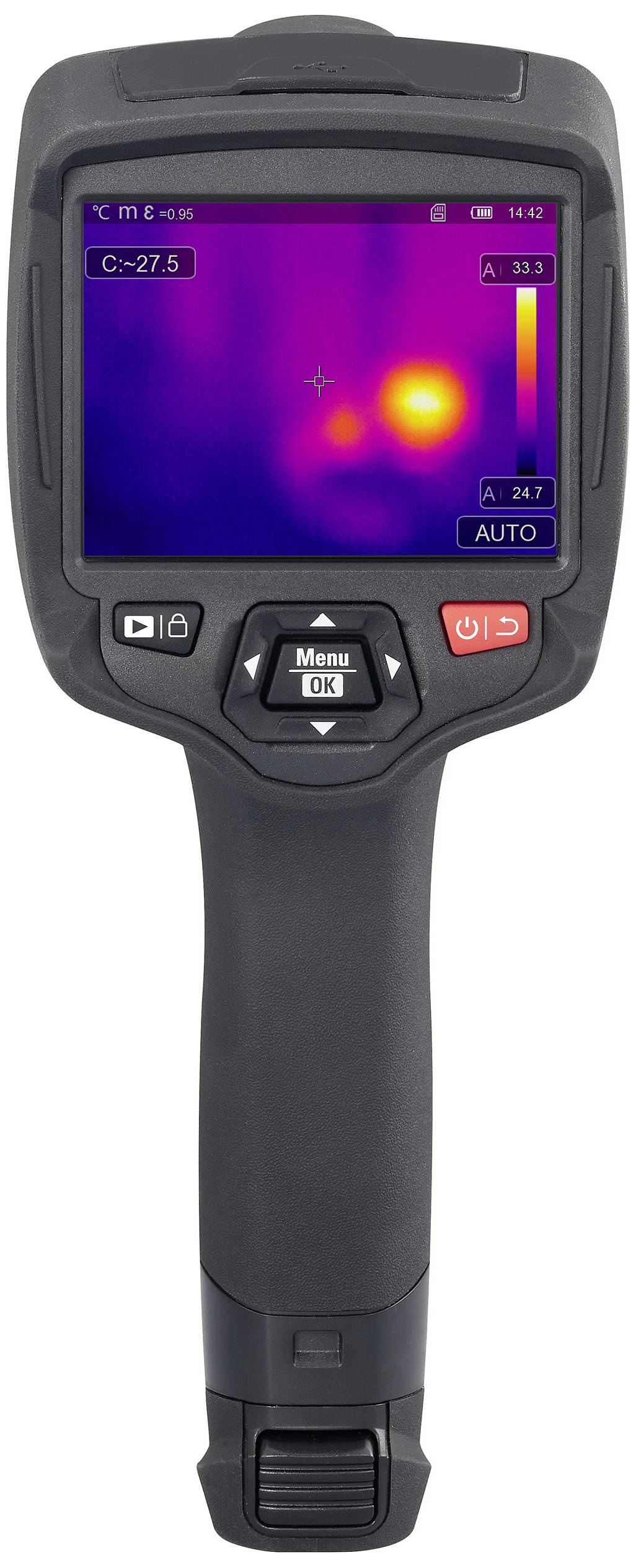 VOLTCRAFT WB-430 Wärmebildkamera -20 bis 650°C 384 x 288 Pixel 50Hz integrierte Digitalkamera, Touchscreen, WiFi, 2m fallsicher