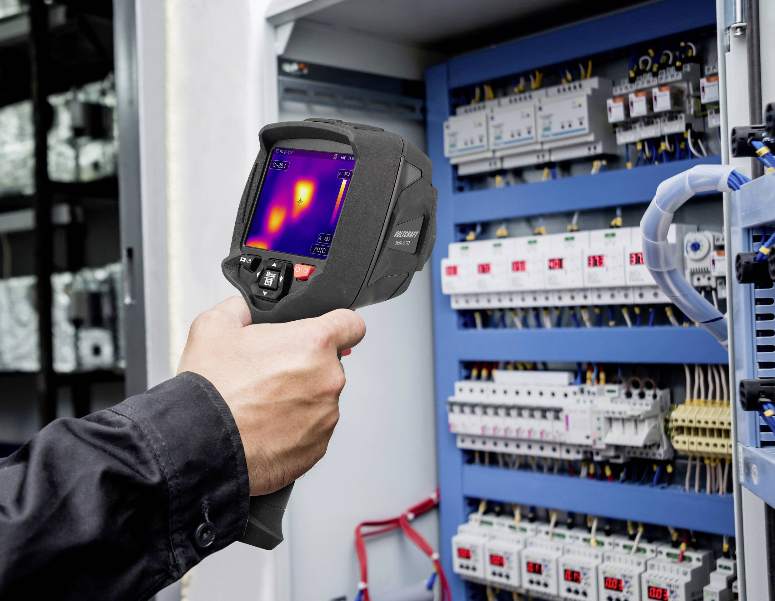 VOLTCRAFT WB-420 Wärmebildkamera -20 bis 550°C 256 x 192 Pixel 25Hz integrierte Digitalkamera, Touchscreen, WiFi, 2m fallsicher