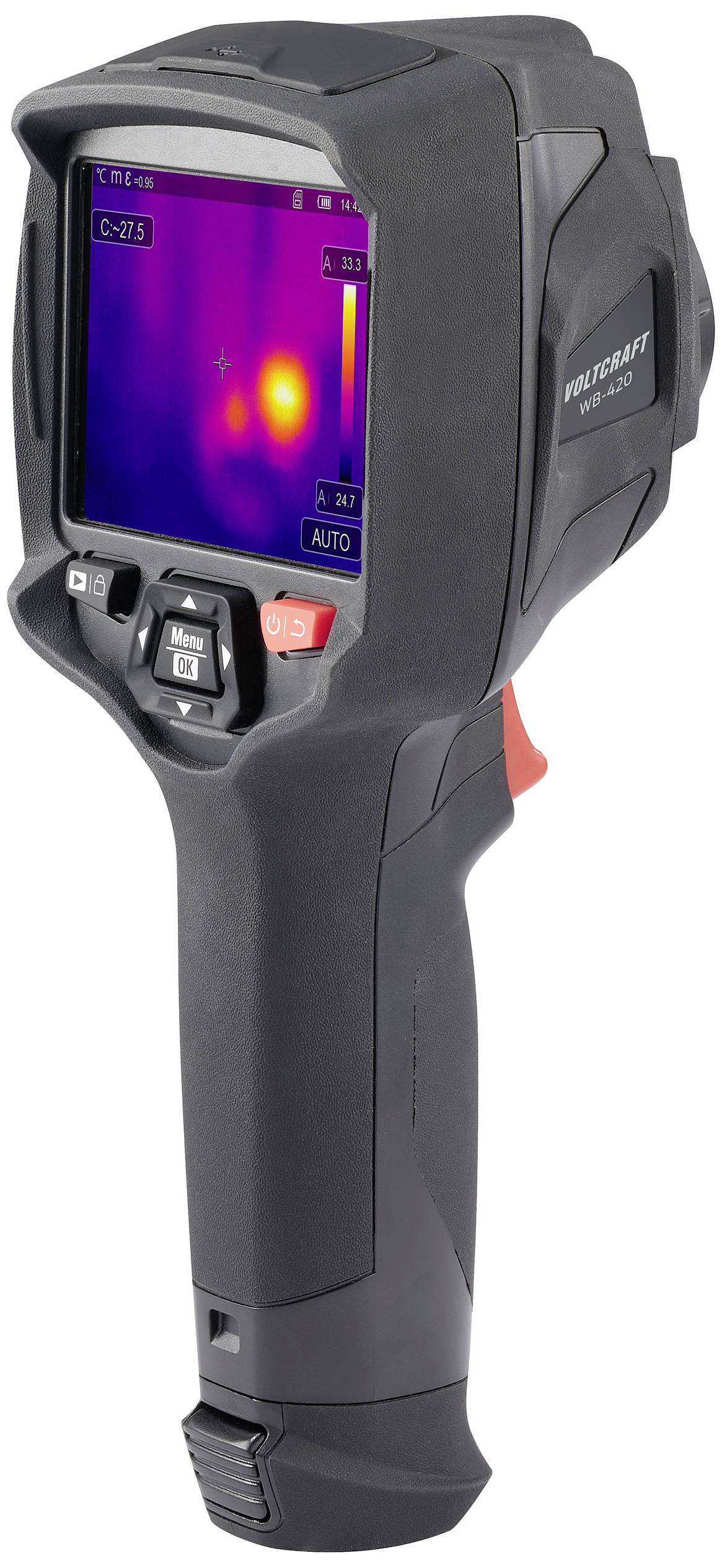 VOLTCRAFT WB-420 Wärmebildkamera kalibriert (DAkkS-akkreditiertes Labor) -20 bis 550°C 256 x 192 Pixel 25Hz integrierte