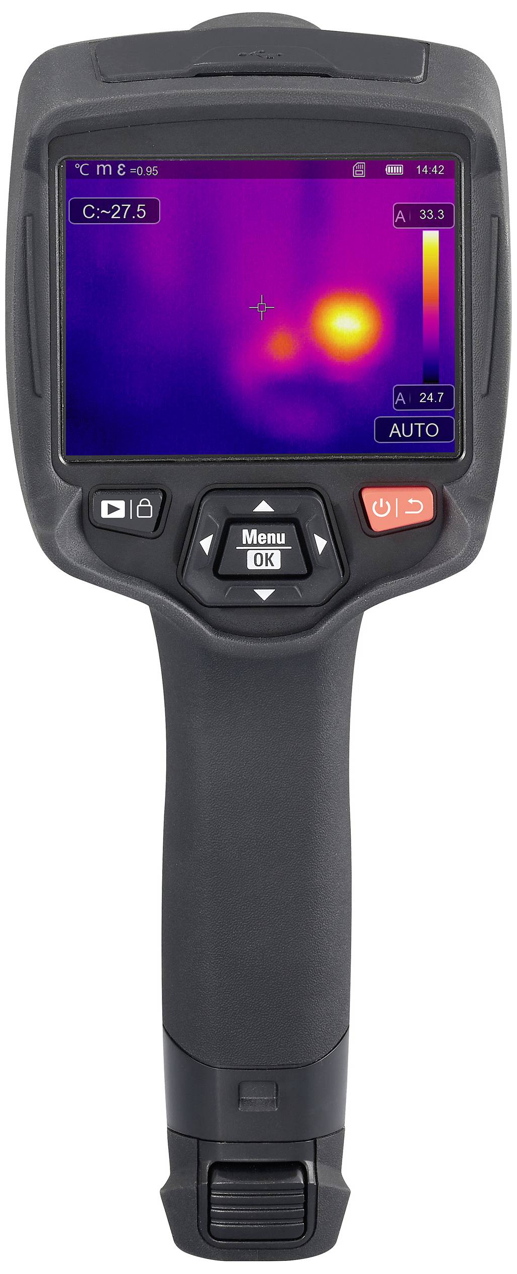 VOLTCRAFT WB-420 Wärmebildkamera kalibriert (ISO) -20 bis 550°C 256 x 192 Pixel 25Hz integrierte Digitalkamera, Touchscreen, WiFi