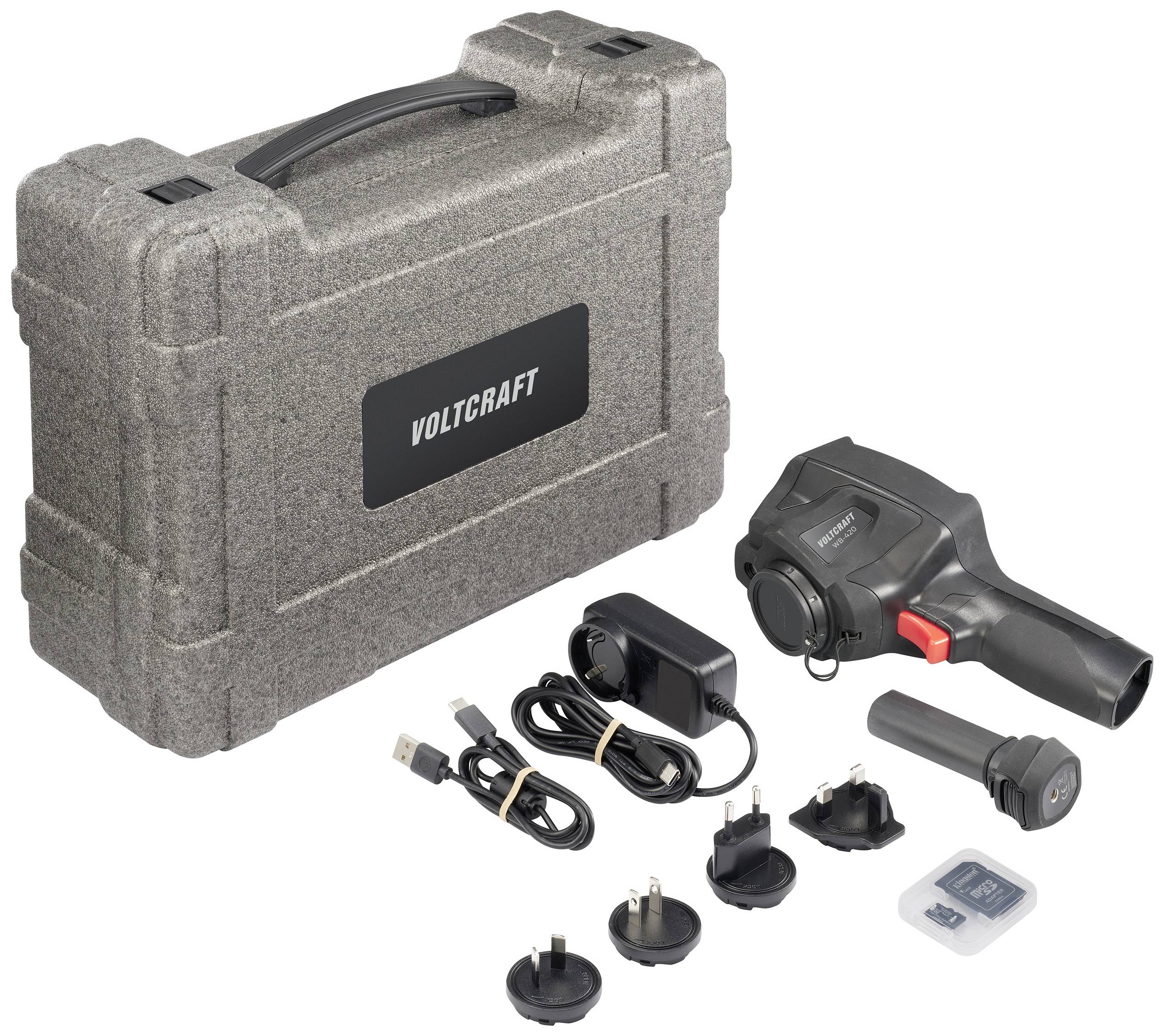 VOLTCRAFT WB-420 Wärmebildkamera -20 bis 550°C 256 x 192 Pixel 25Hz integrierte Digitalkamera, Touchscreen, WiFi, 2m fallsicher