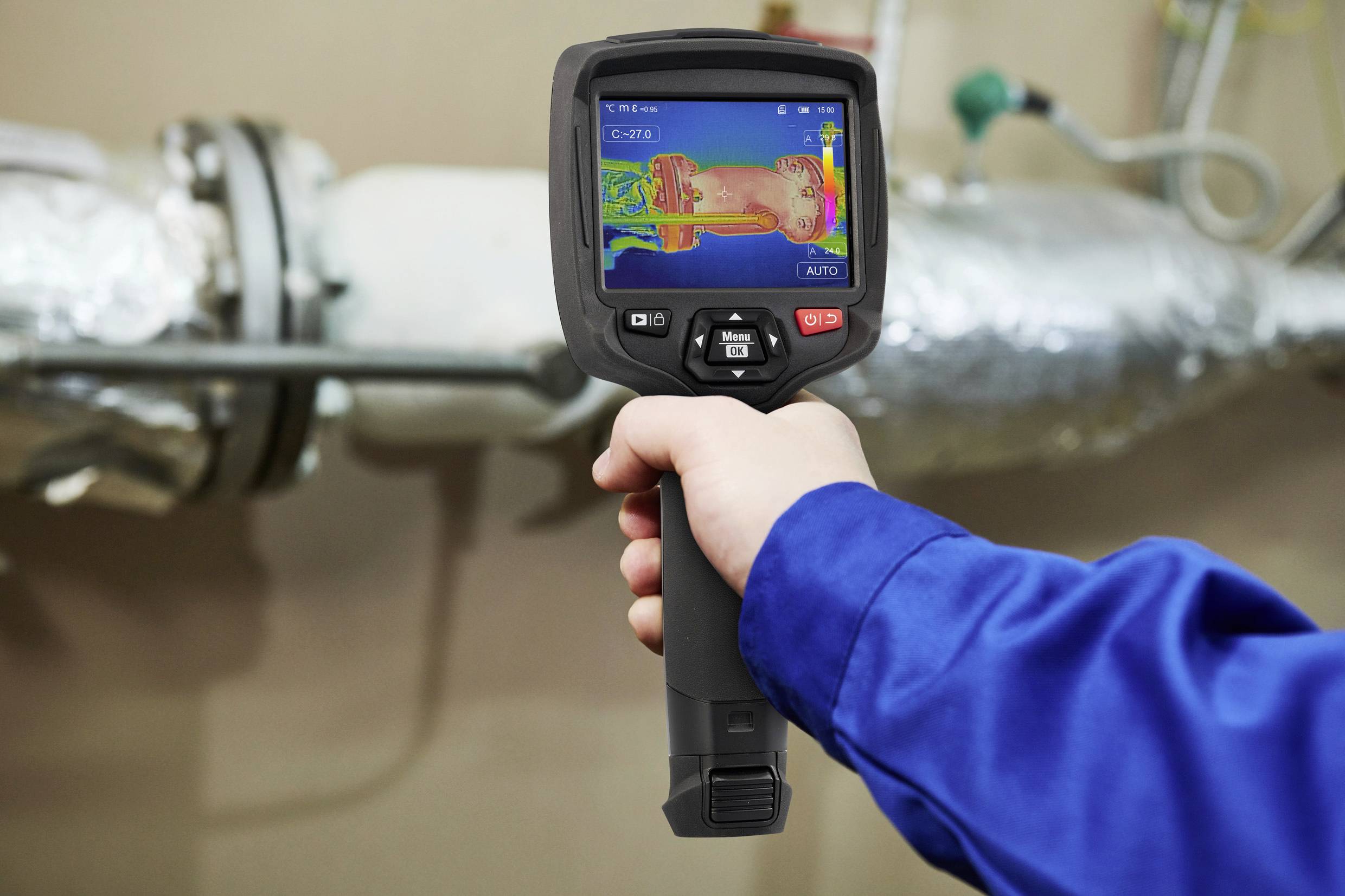 VOLTCRAFT WB-410 Wärmebildkamera -20 bis 550°C 160 x 120 Pixel 25Hz integrierte Digitalkamera, Touchscreen, WiFi, 2m fallsicher