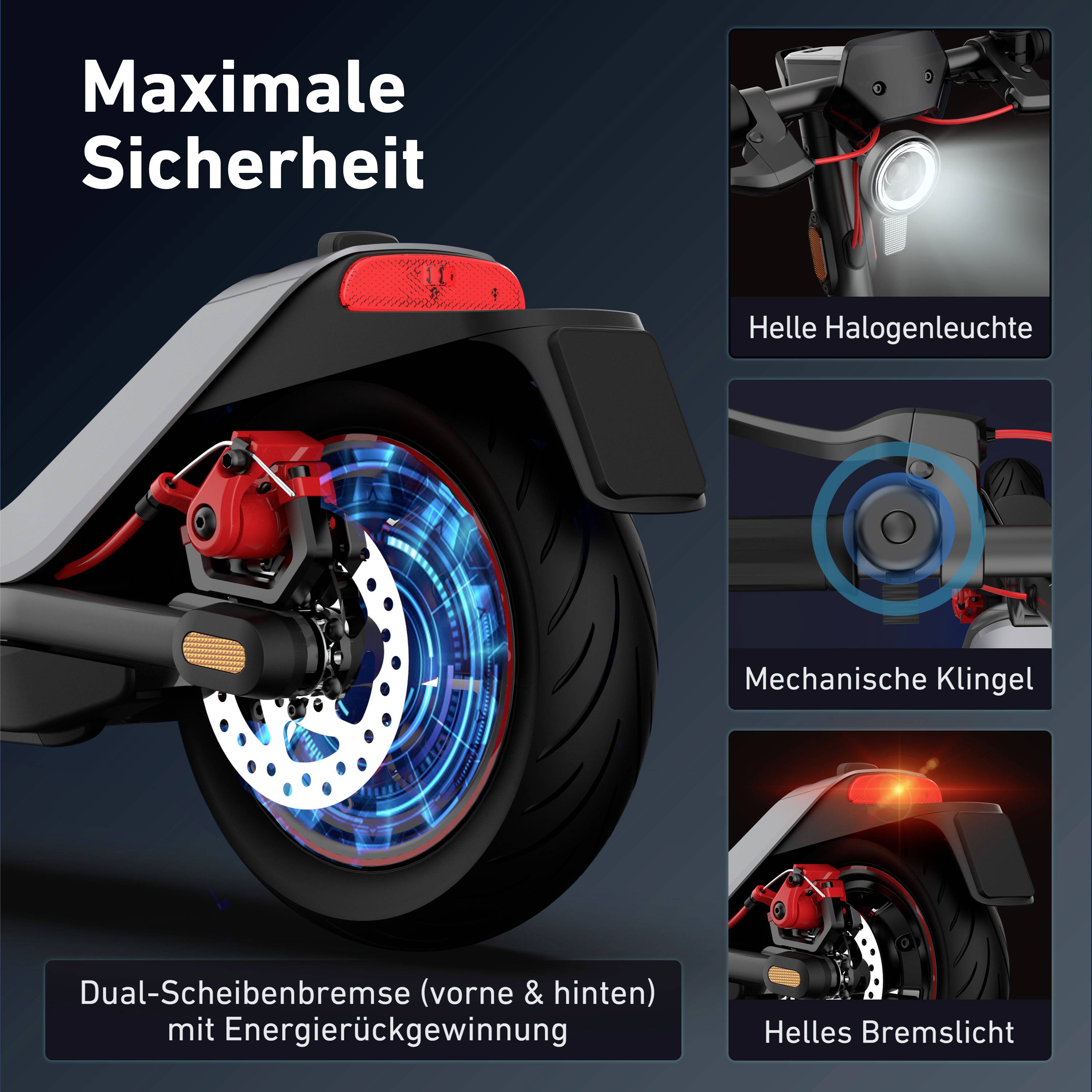 NIU KQi3 MAX E-Scooter Schwarz Li-Ion 48 V 12.66 Ah Straßenzulassung: Deutschland