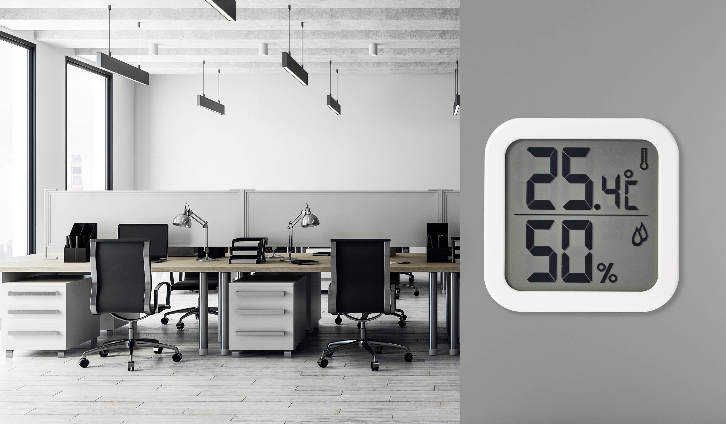 Thermo-/Hygrometer Weiß 1069HIS