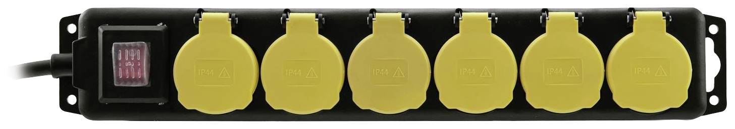 Eurolite 30240154 Steckdosenleiste mit Schalter Schwarz, Gelb Schutzkontakt 1St.