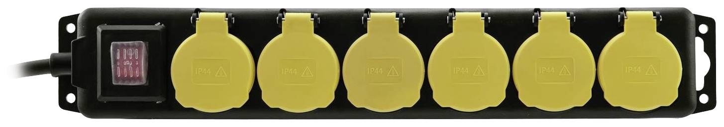 Eurolite 30240158 Steckdosenleiste mit Schalter Schwarz, Gelb Schutzkontakt 1St.