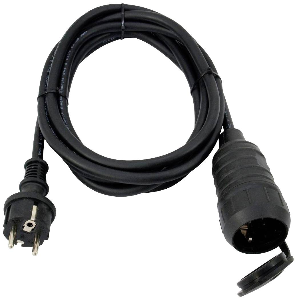 Eurolite 30245695 Strom Verlängerungskabel 16A Schwarz 3m H07RN-F 3G 1,5mm²